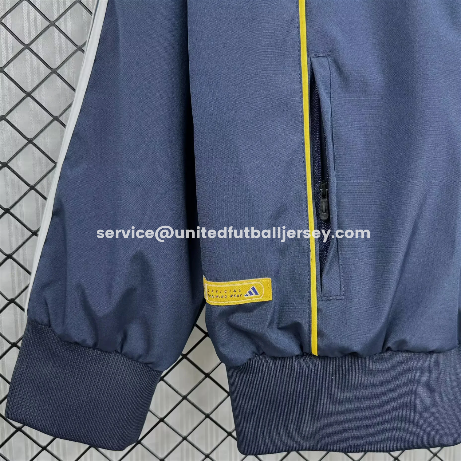 unitedfutballjersey-Retro Real Madrid 1998-99 Third Windbreaker Jacket - Blue