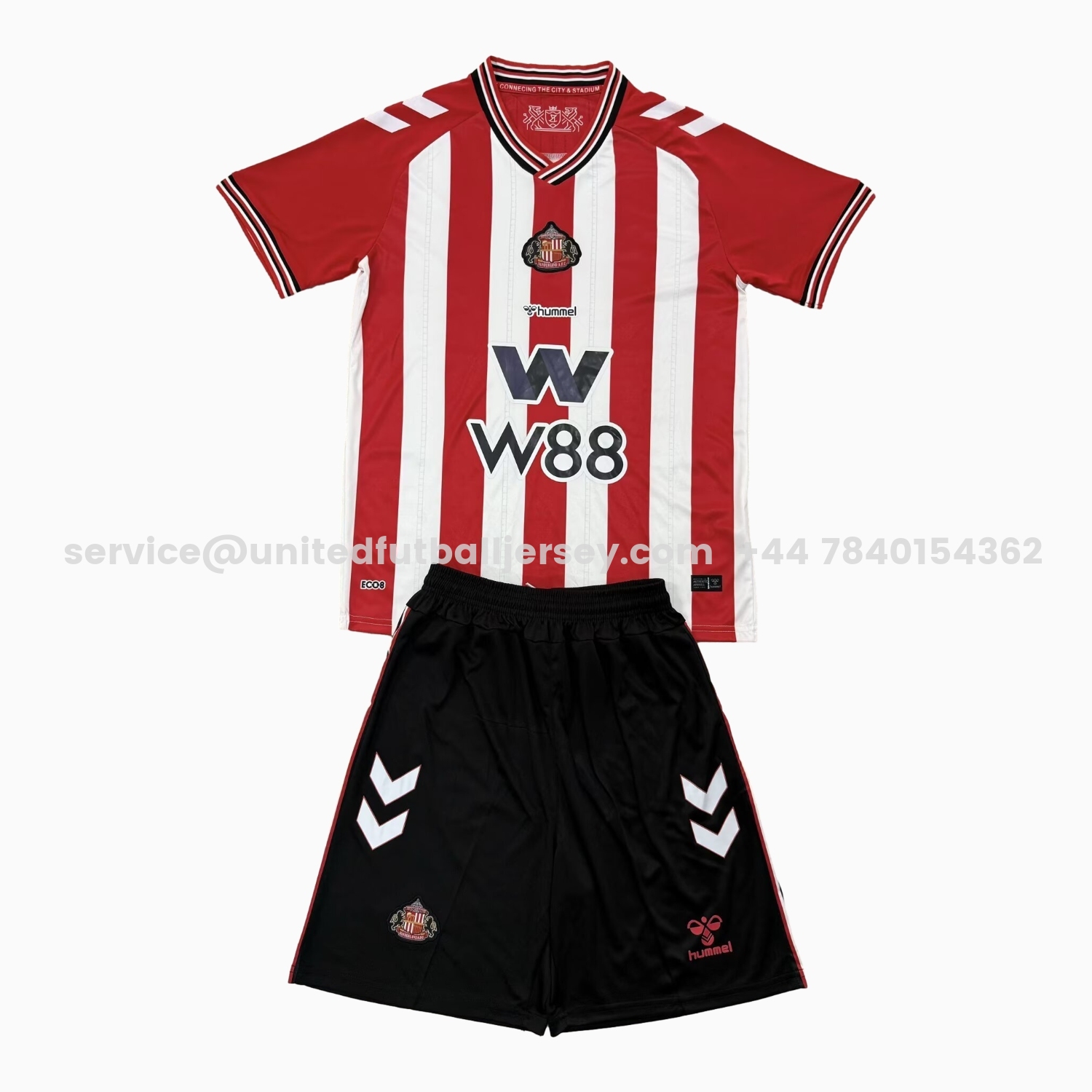 unitedfutballjersey-Sunderland 25-26 Home Men's Adult Jersey Set - Fans Version