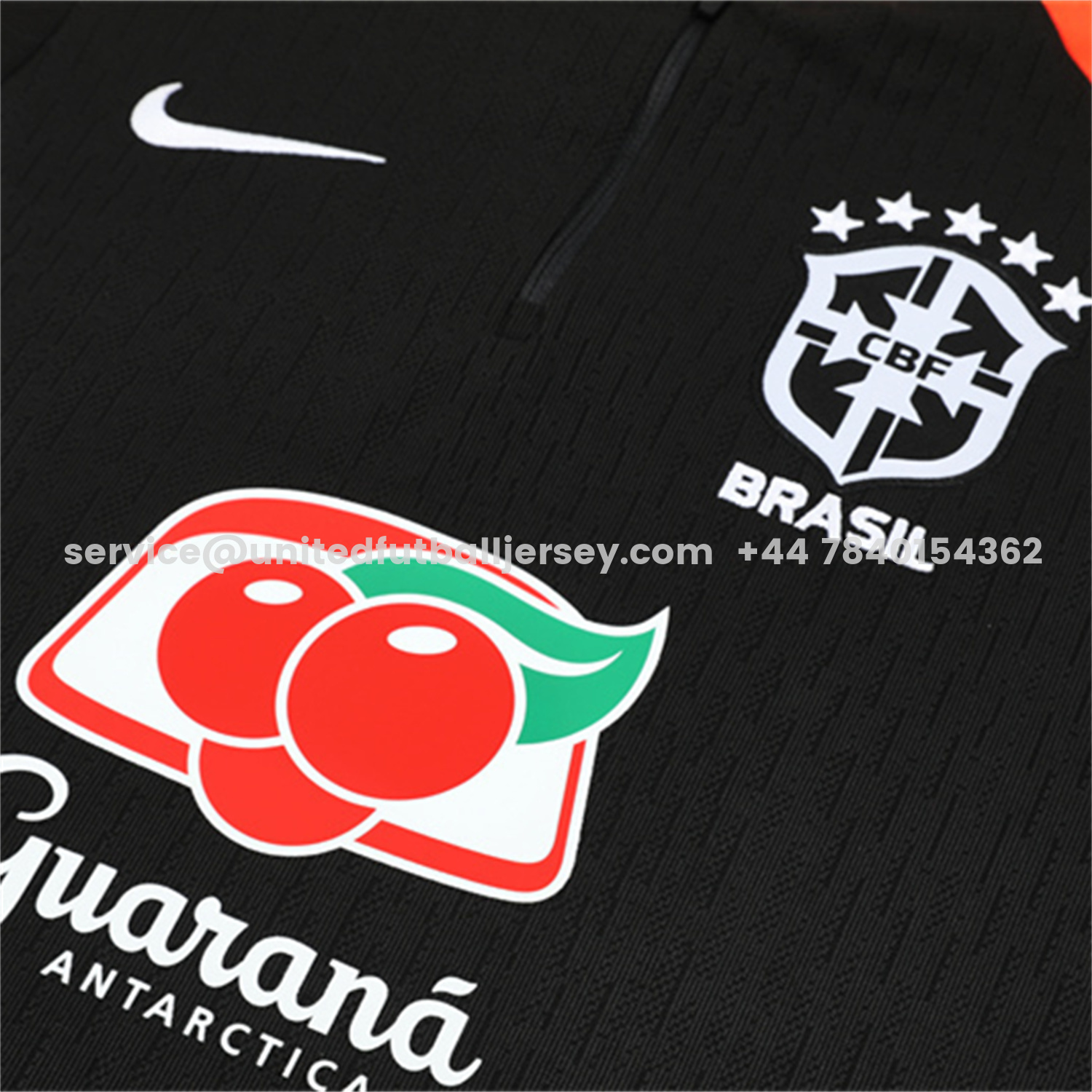 unitedfutballjersey-Brazil 25-26 Kids Long Sleeve Training Set - Player Version - Black Top and Pants
