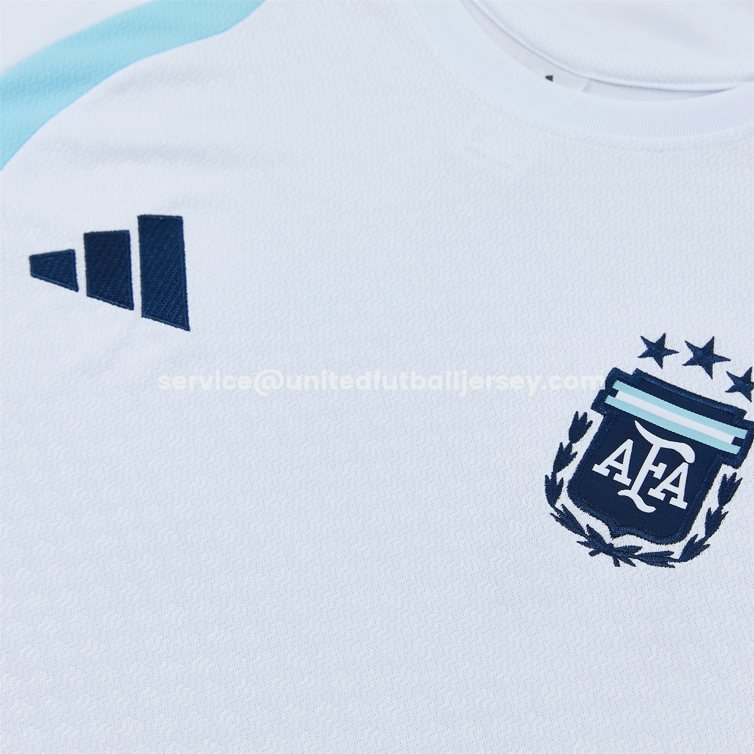 unitedfutballjersey-Argentina 2026 Short-Sleeve Training Set - White Top and Dark Blue Shorts