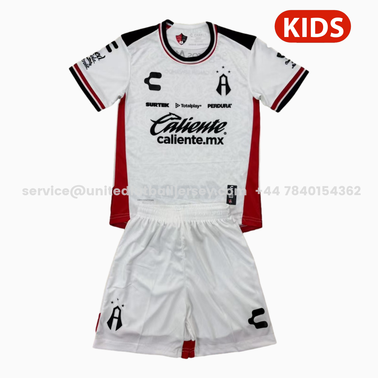 unitedfutballjersey-Atlas 25-26 Away White Kids Kit