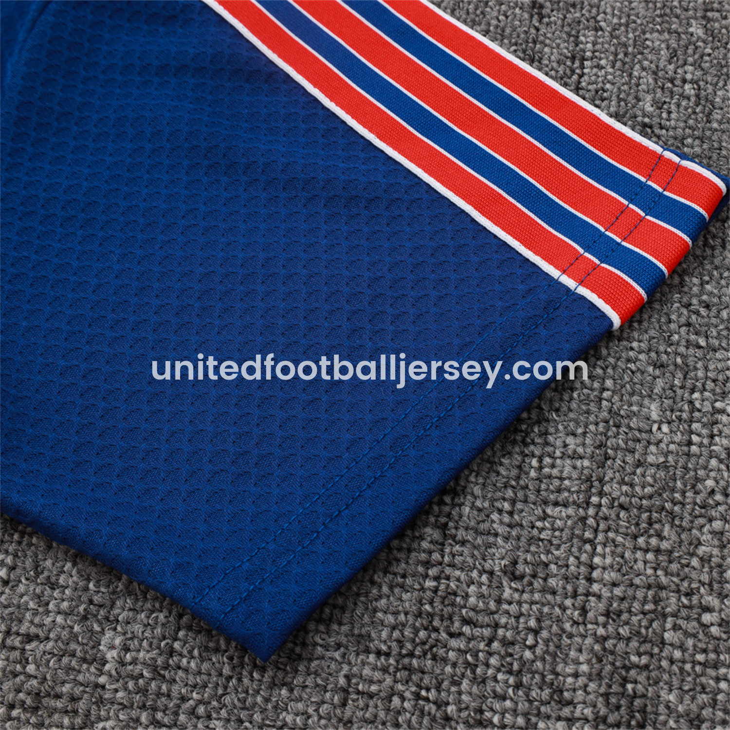 unitedfutballjersey-Arsenal 25-26 Throwback Trefoil Short-Sleeve Training Set - Royal Blue Top and Shorts
