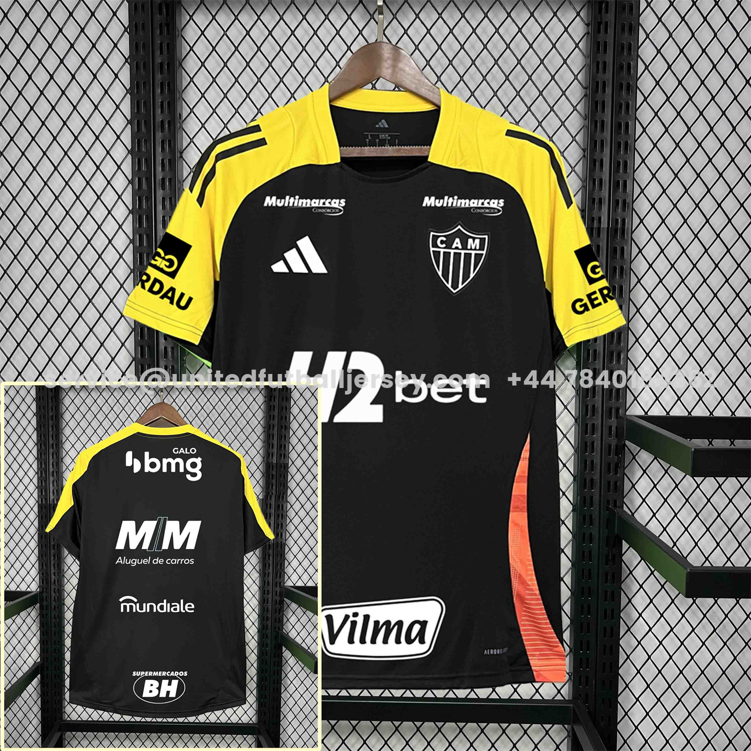 unitedfutballjersey-Atletico Mineiro 25-26 Black Pre-Match Training Jersey - Fans Version