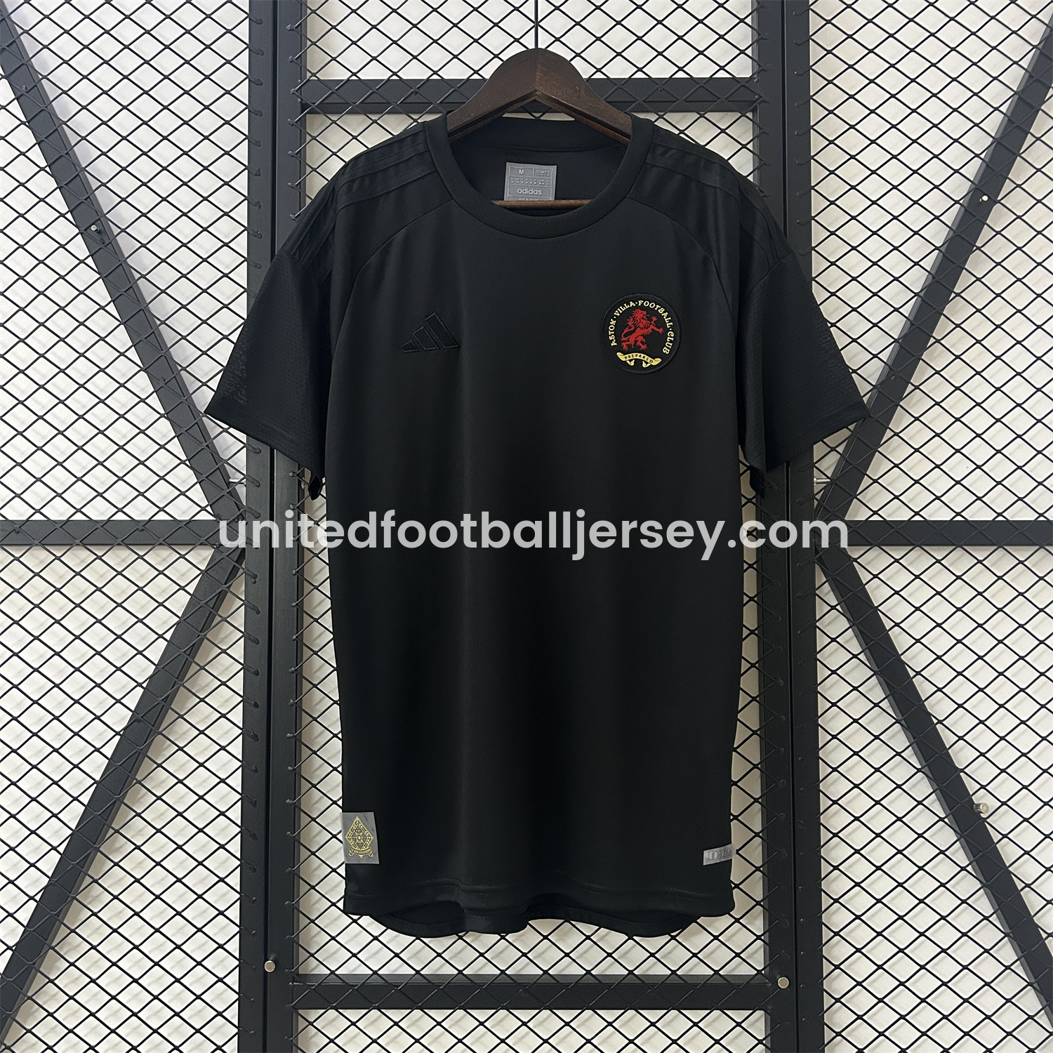 unitedfutballjersey-Aston Villa 24-25 Black 150th Anniversary Jersey - Fans Version