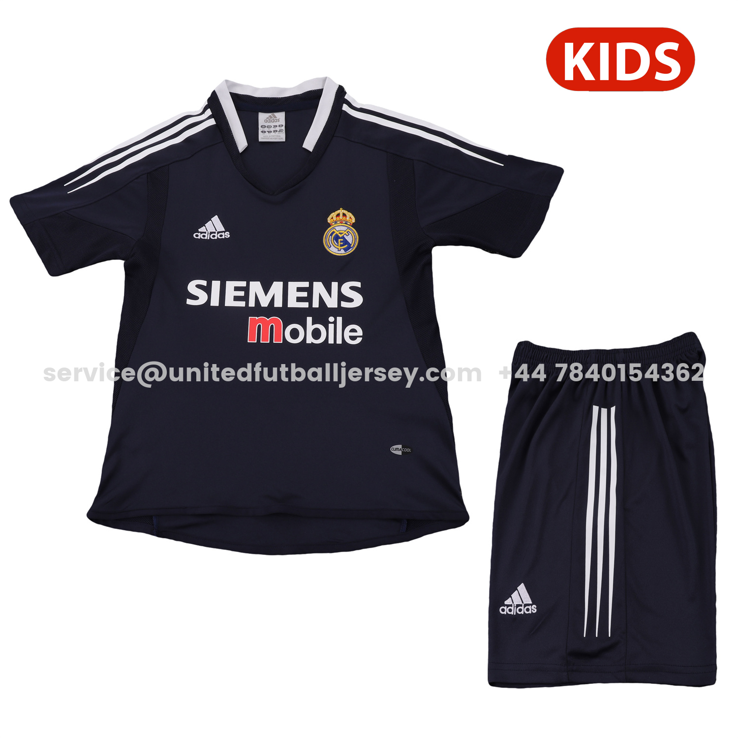 unitedfutballjersey-Retro Real Madrid 04-05 Away Kids Kit