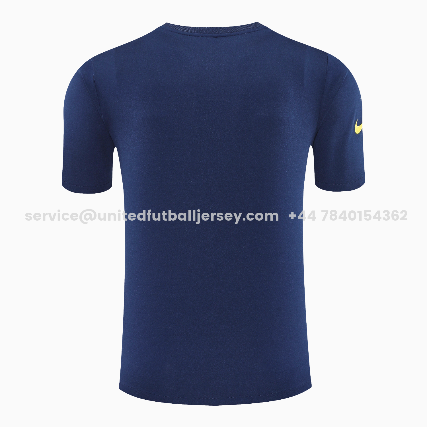 unitedfutballjersey-Atletico Madrid Short-Sleeve Training Set - Blue Yellow Top & Blue Shorts