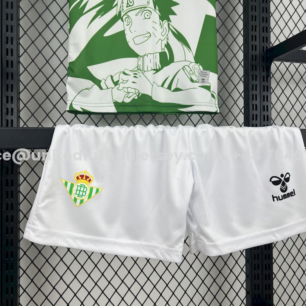 unitedfutballjersey-Real Betis 25-26 NARUTO Special Edition Kids Kit