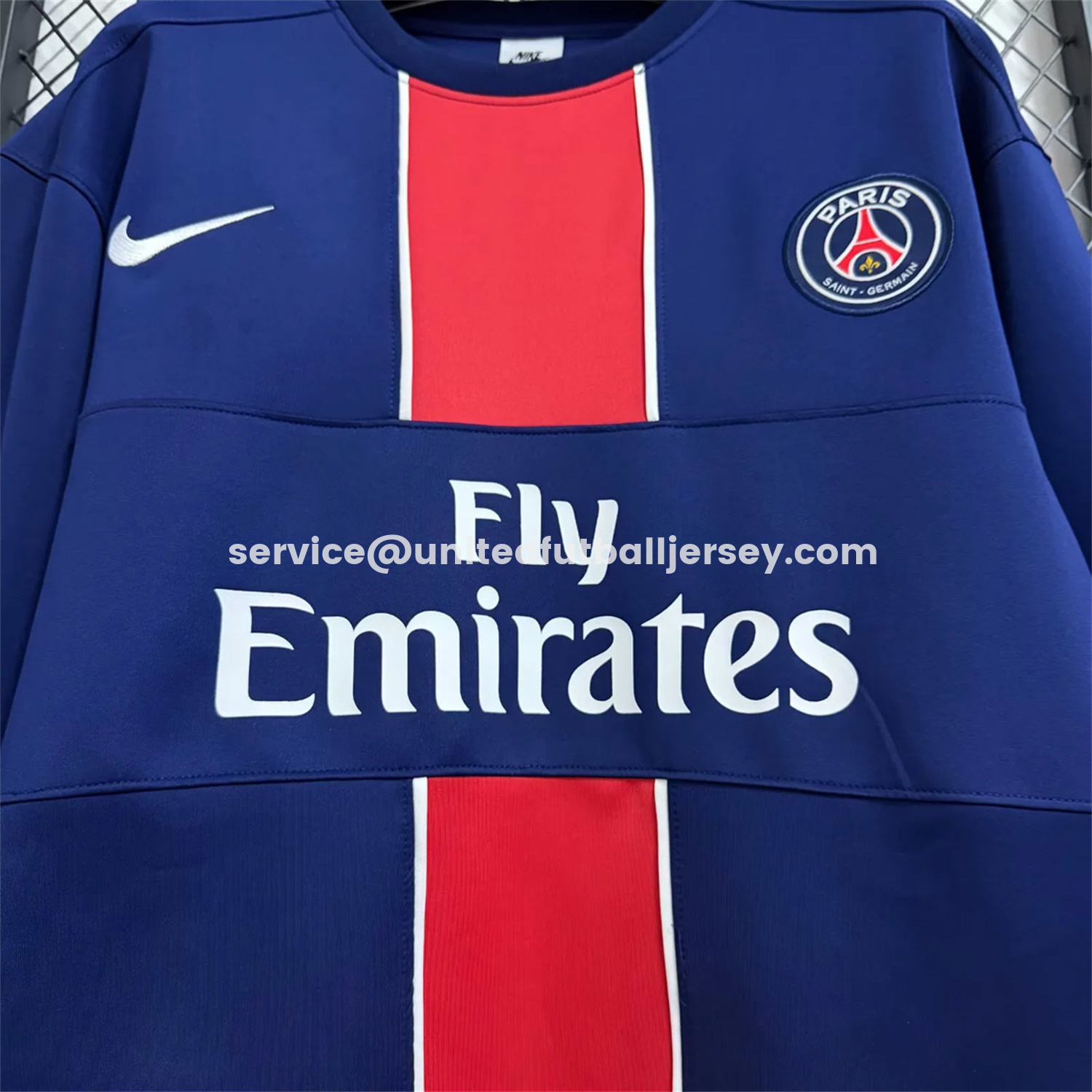unitedfutballjersey-Paris Saint-Germain PSG 25-26 Blue And Red Unisex Pullover Hoodie