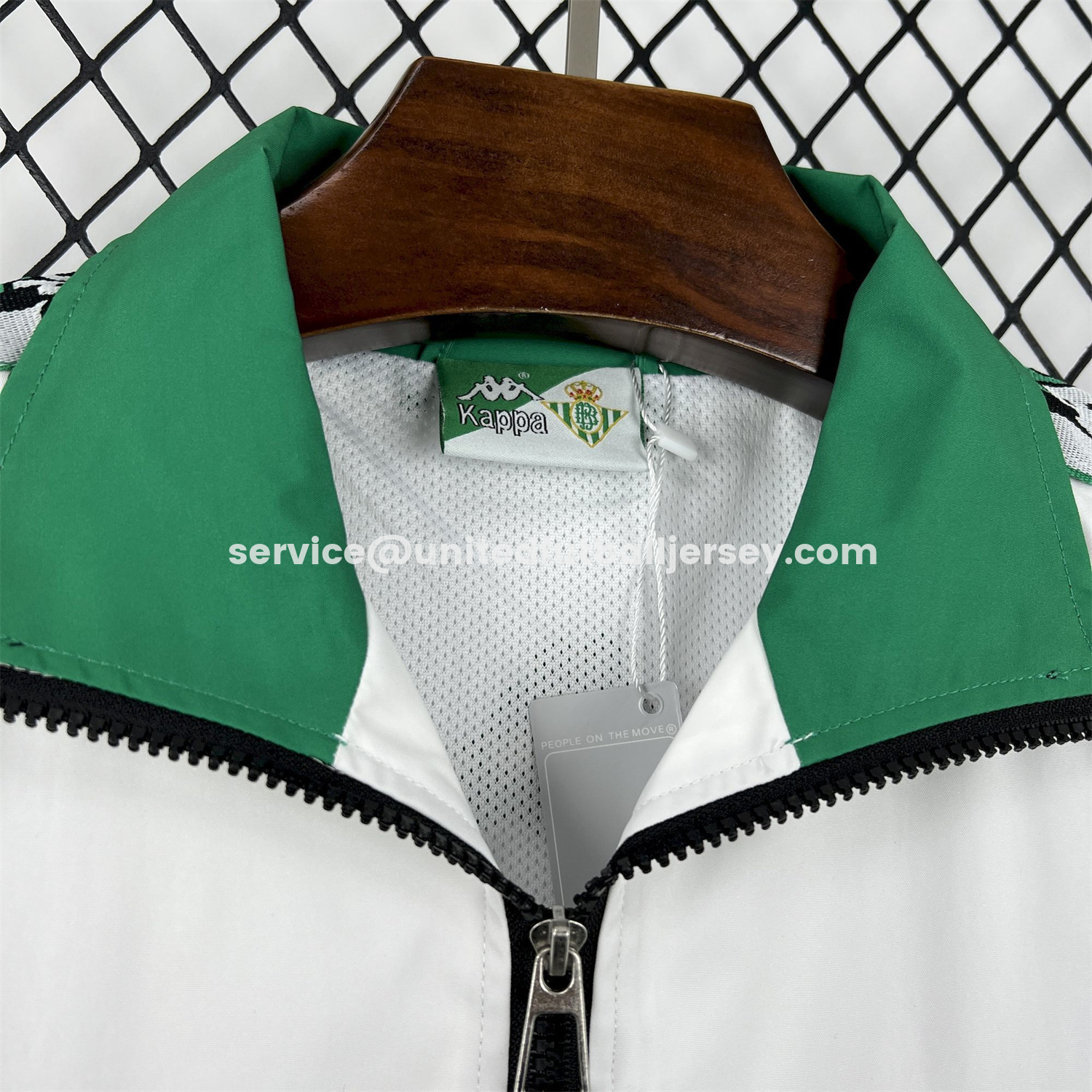 unitedfutballjersey-Retro Real Betis 1995-96 Black And White Windbreaker