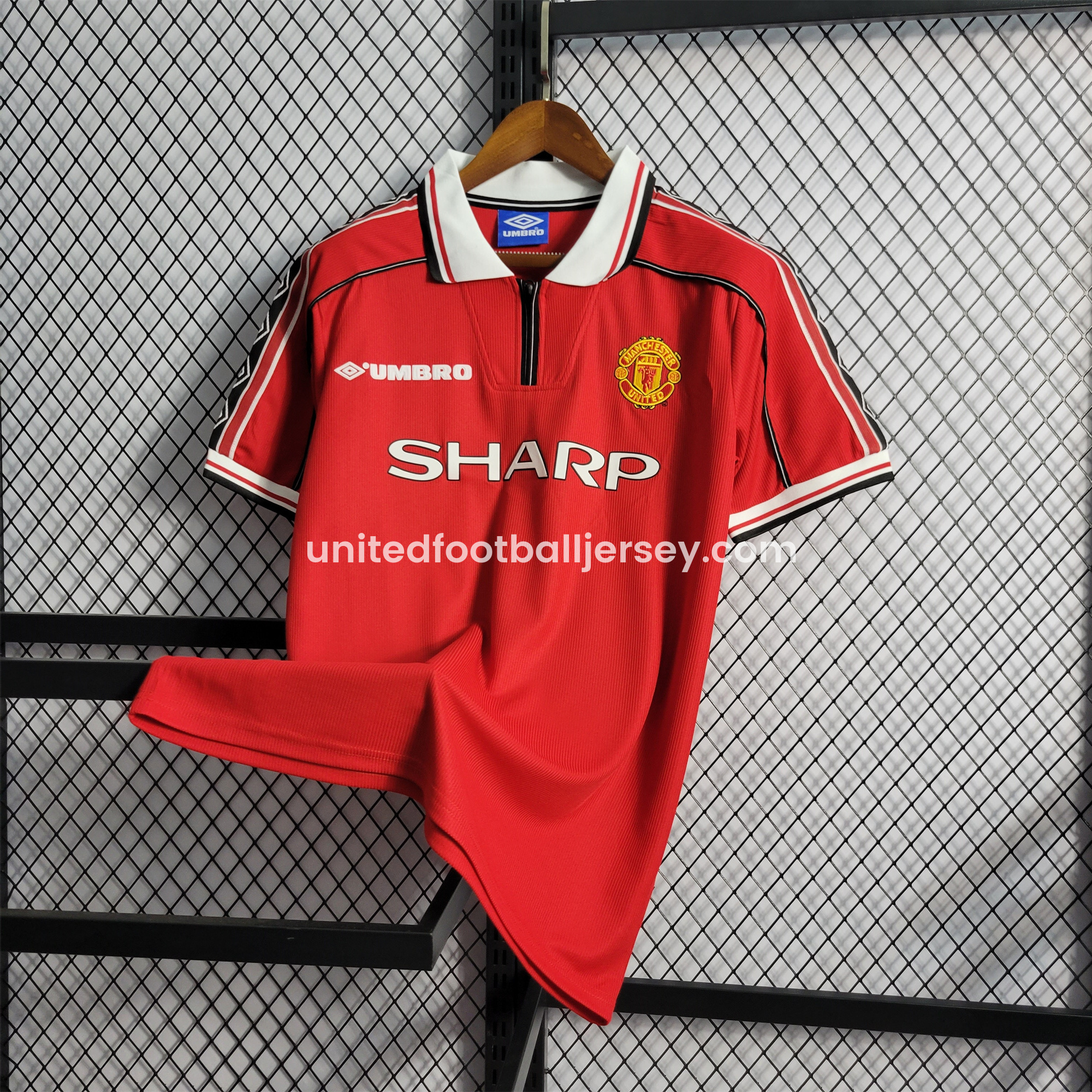 unitedfutballjersey-Retro Manchester United 98-99 Home Jersey