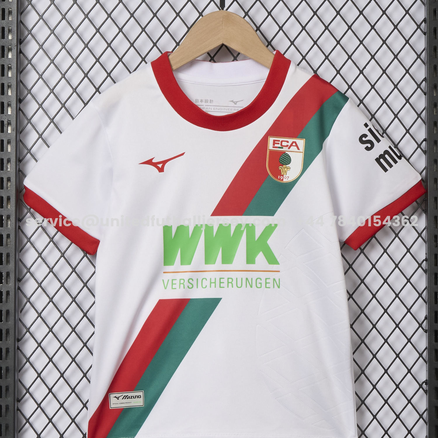 unitedfutballjersey-Augsburg 25-26 Home Kids Kit
