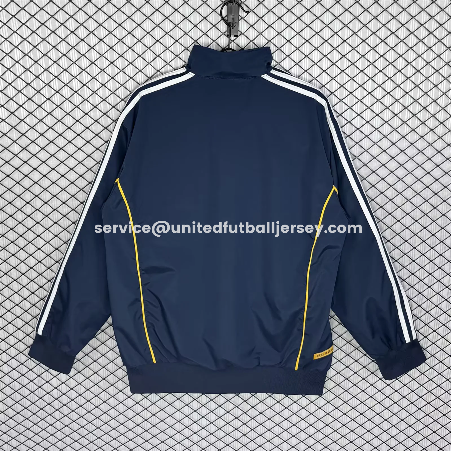 unitedfutballjersey-Retro Real Madrid 1998-99 Third Windbreaker Jacket - Blue