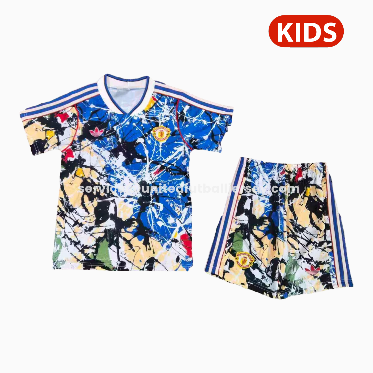 unitedfutballjersey-Manchester United 25-26 Stone Roses Special Kids Kit