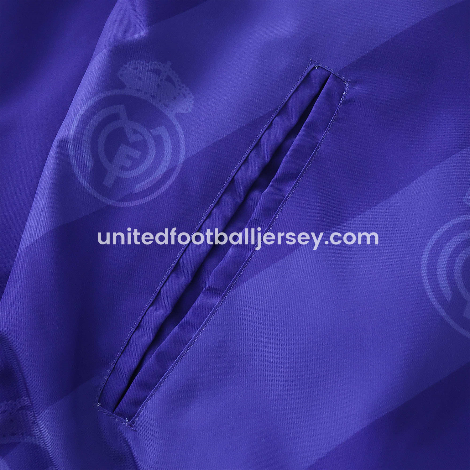 unitedfutballjersey-Retro Real Madrid 1995-96 Home & Away Double Sided Reversible Windbreaker - White & Purple