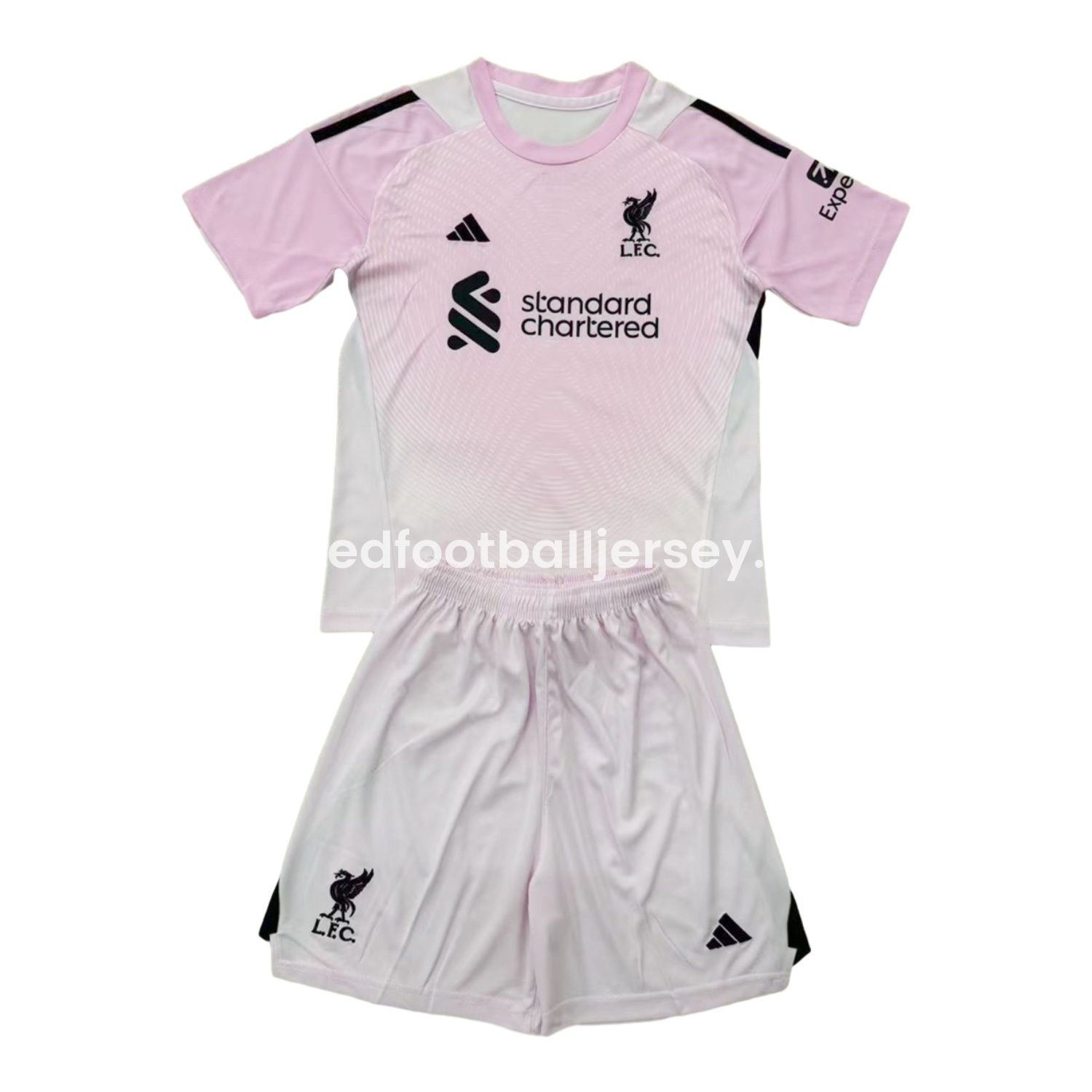unitedfutballjersey-Liver.pool 25-26 Light Pink Goalkeeper Kids Kit