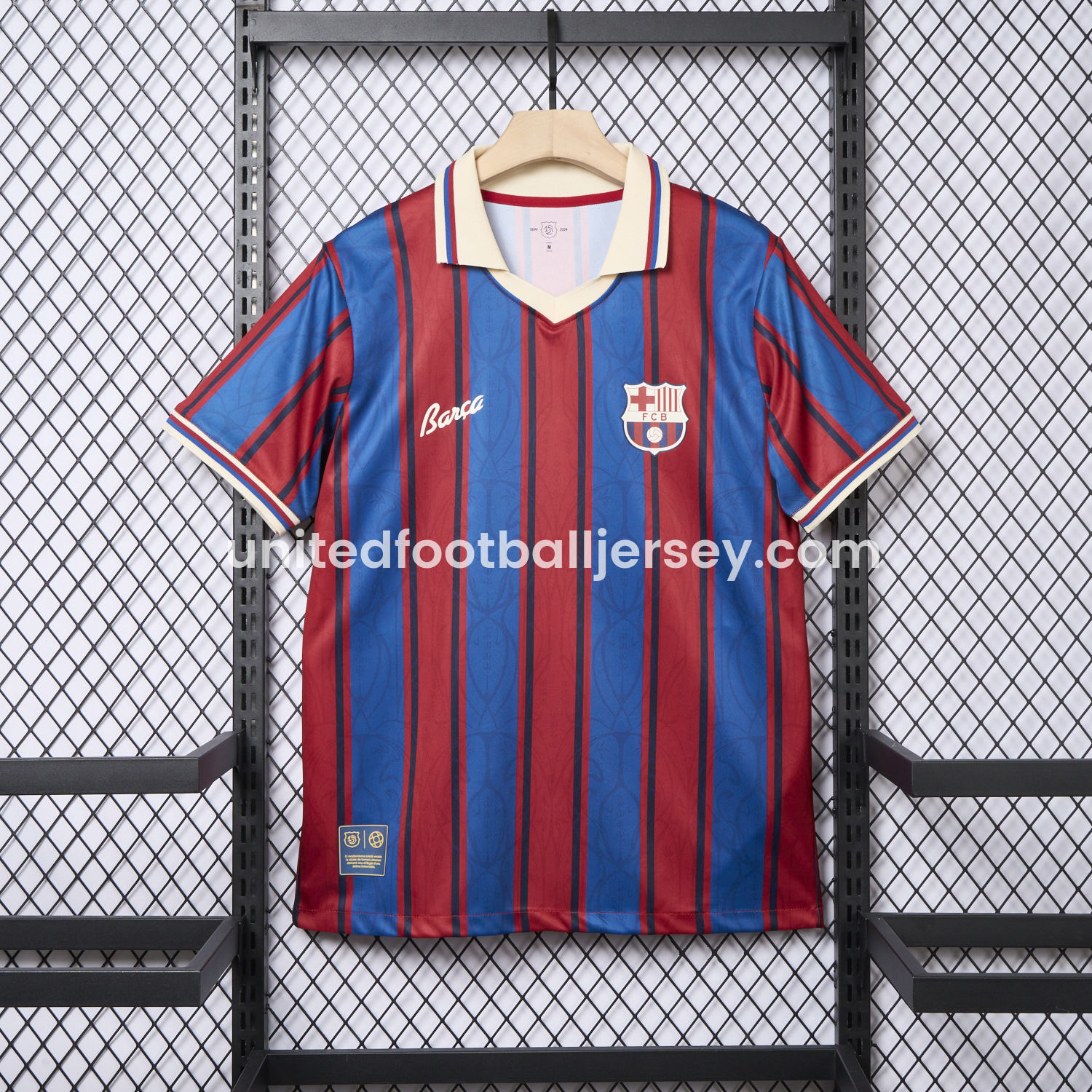 unitedfutballjersey-Barcelona 25-26 Retro Style Jersey - Fans Version