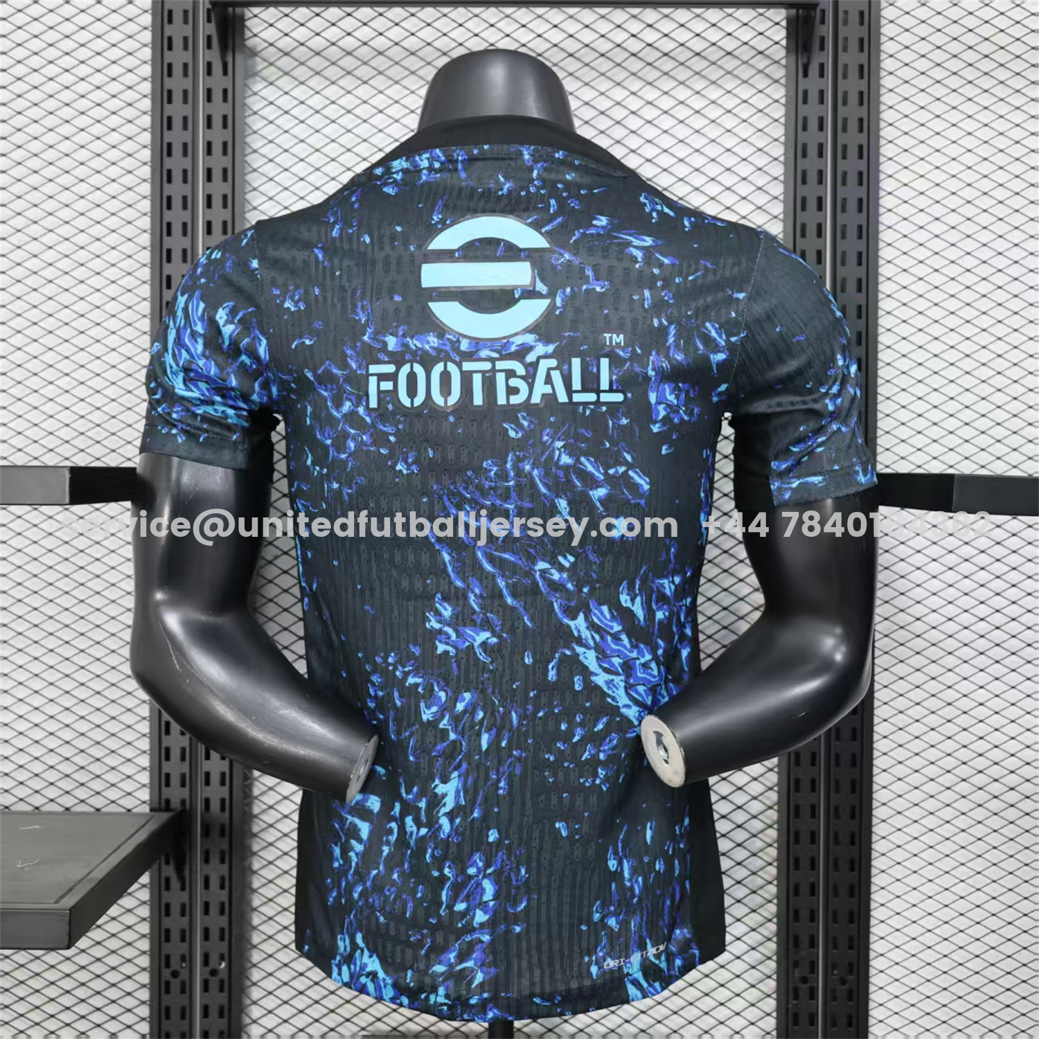 unitedfutballjersey-Inter Milan 25-26 Pre-Match Training Jersey Black Blue - Player Version