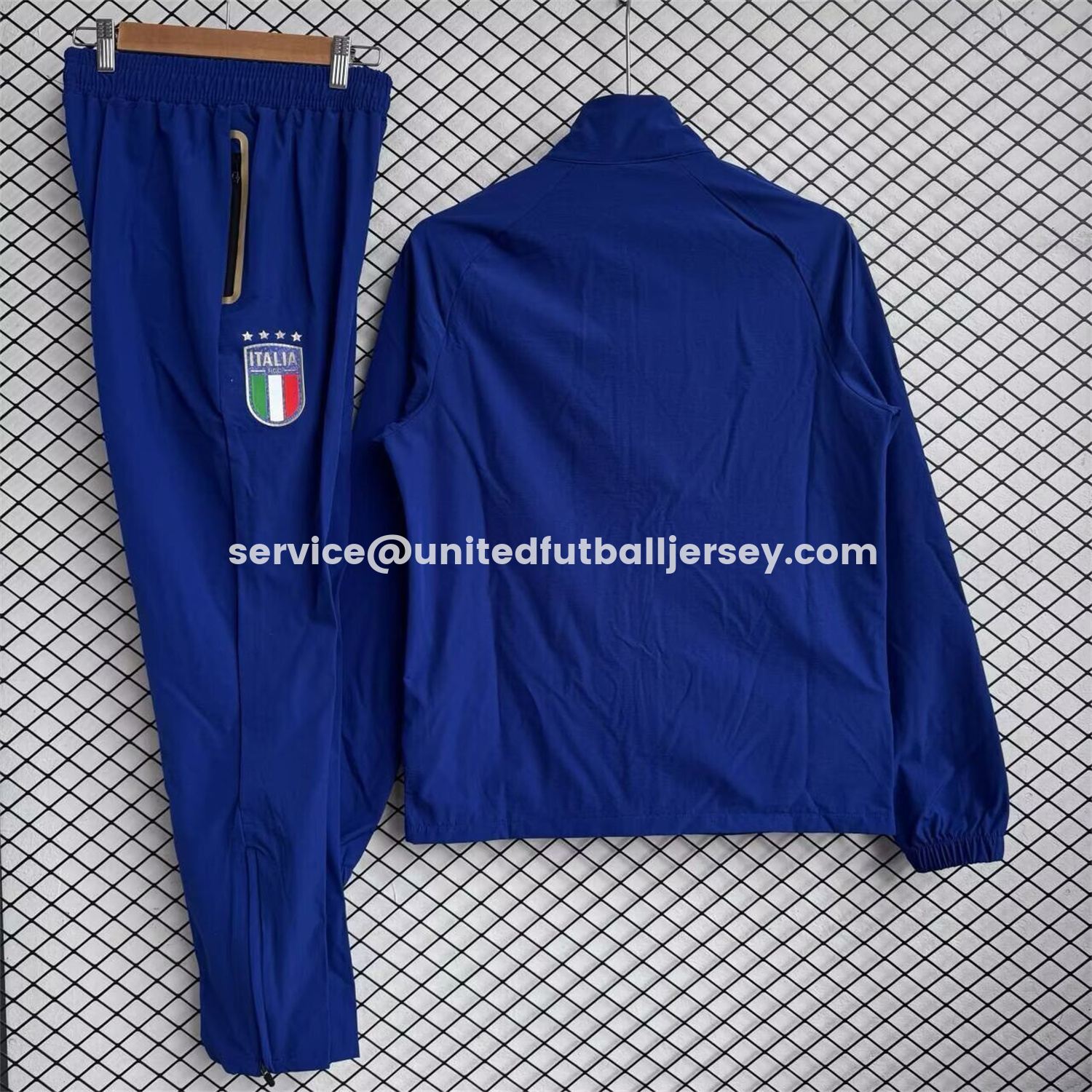 unitedfutballjersey-Italy 2026 Windbreaker Training Set - Dark Blue Top and Pants