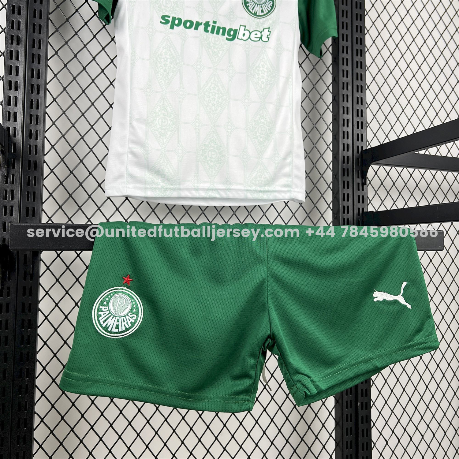 unitedfutballjersey-Palmeiras 25-26 Away Kids Kit