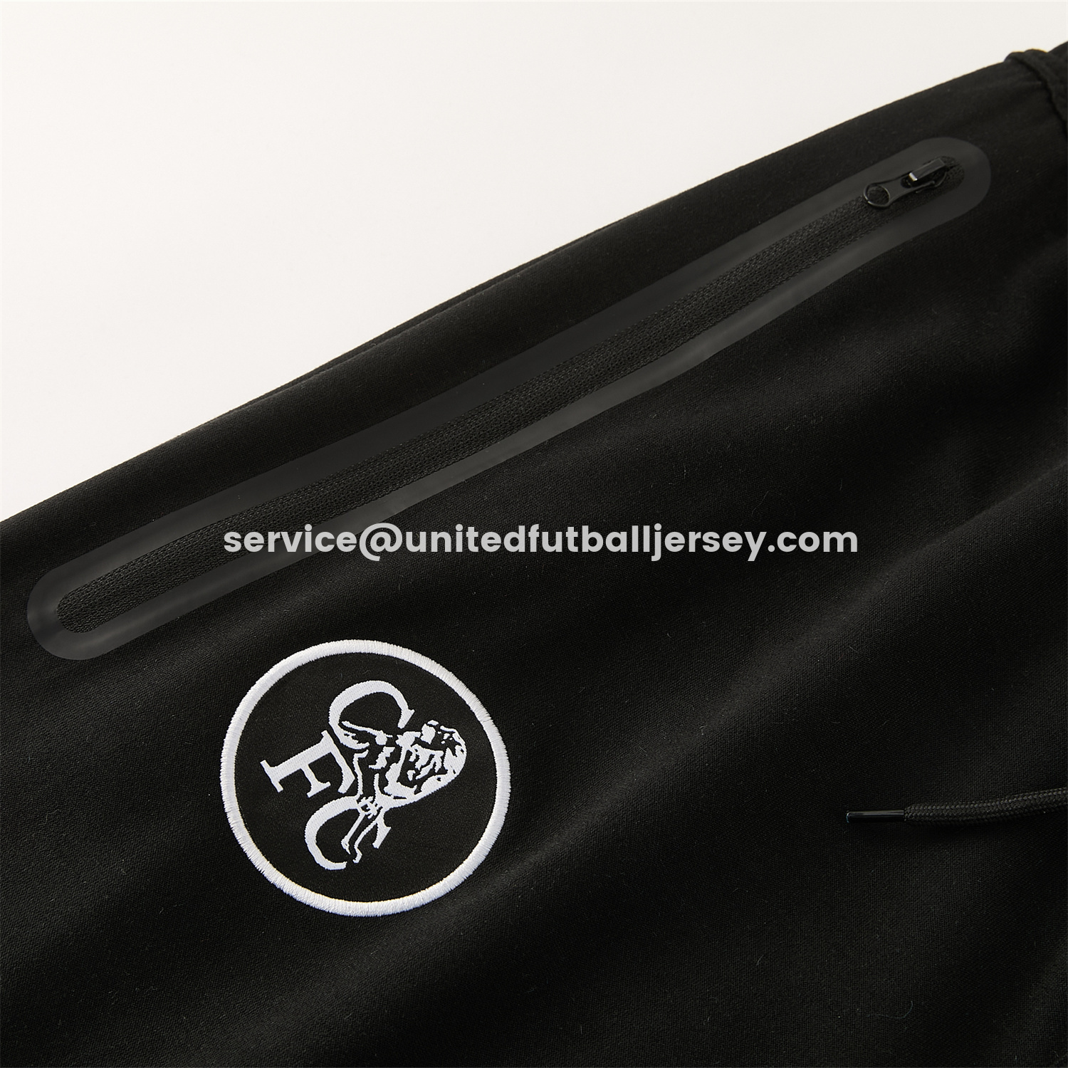 unitedfutballjersey-C.H.E.L.S.E.A 2026 Hooded Windbreaker Training Set - Black Top & Pants