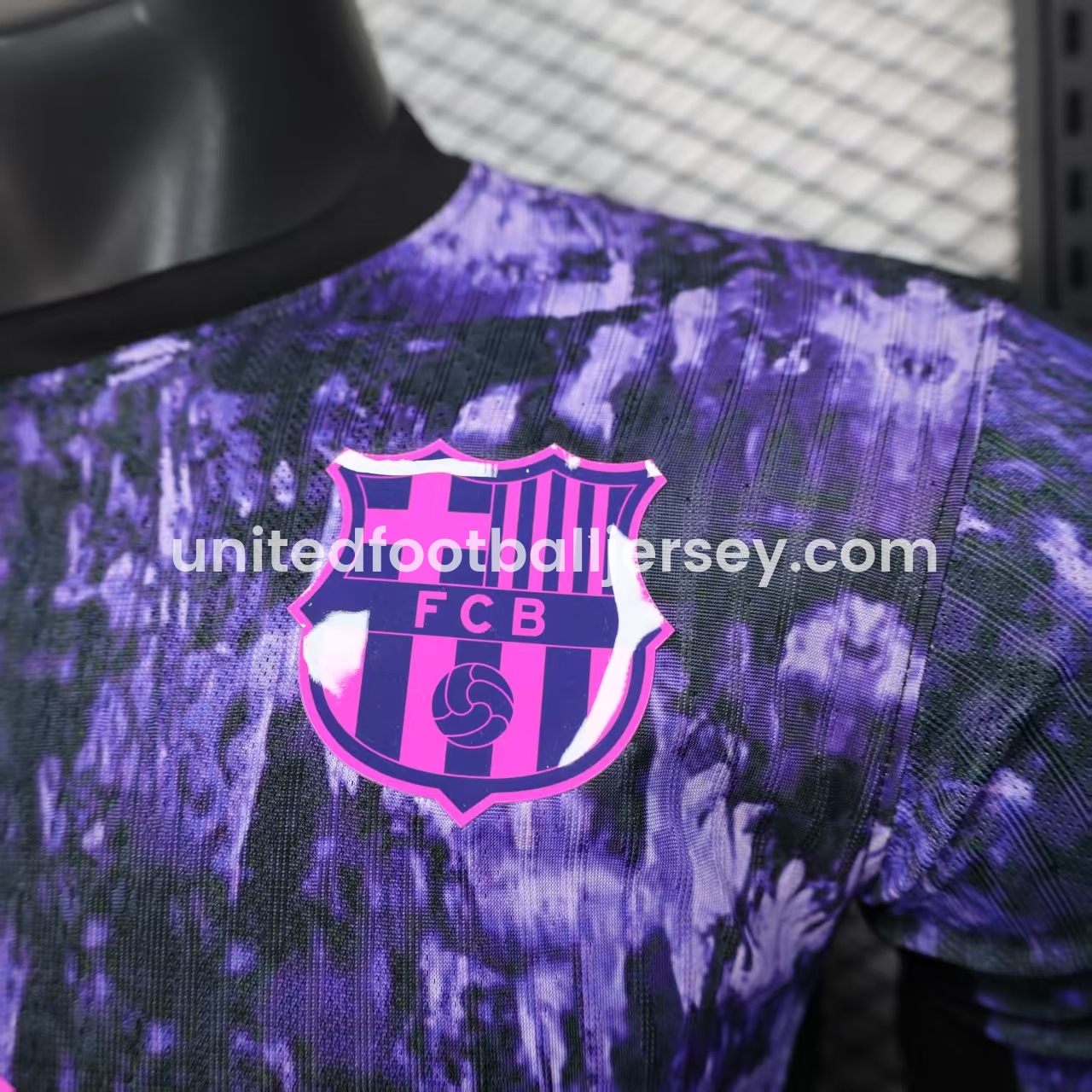 unitedfutballjersey-Barcelona 25-26 Purple Rock Pattern Jersey - Player Version