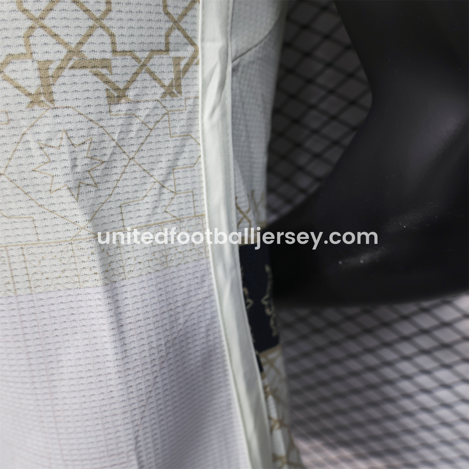 unitedfutballjersey-Algeria 25-26 Light Yellow with Black Classical Pattern Jersey - Player Version