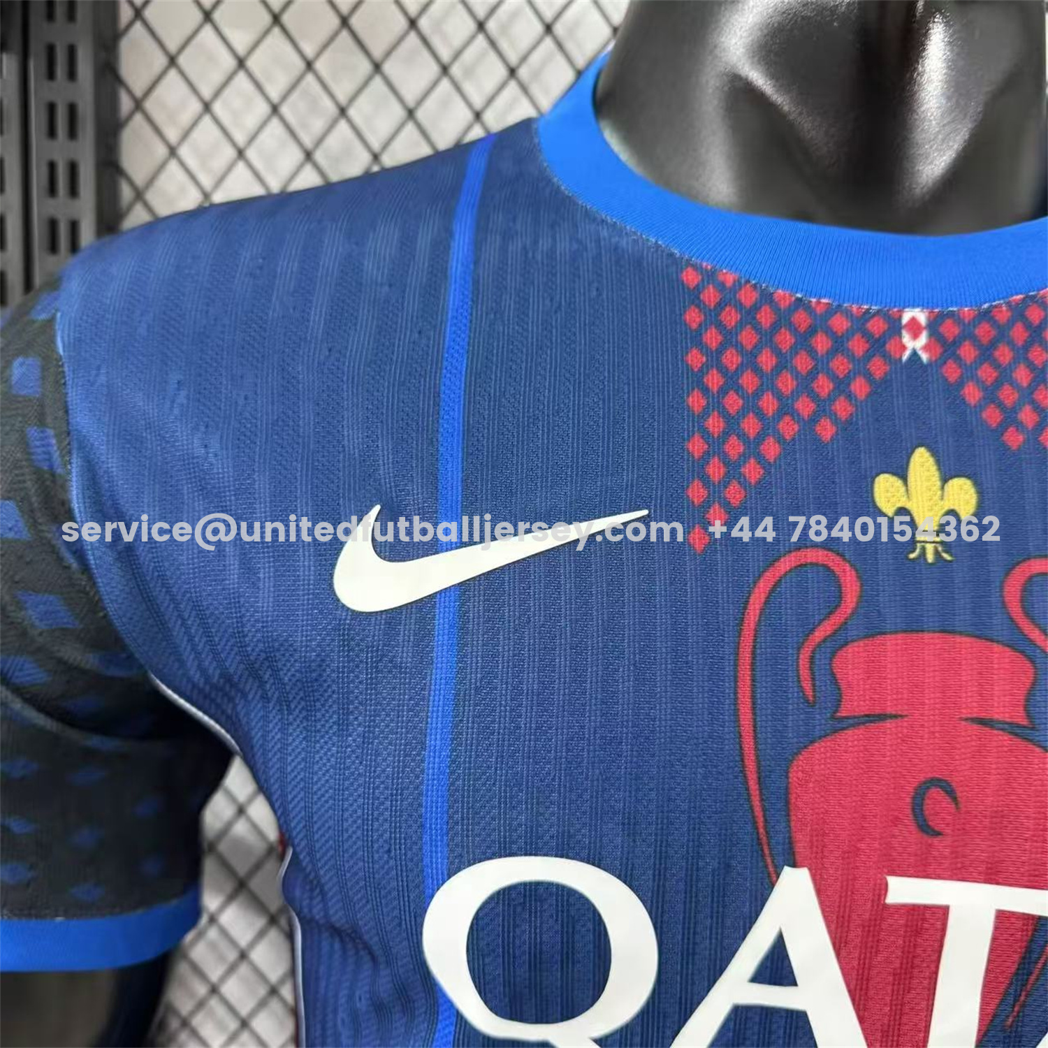 unitedfutballjersey-Paris Saint-Germain PSG 25-26 Champion Blue Special Edition Jersey With Star - Player Version