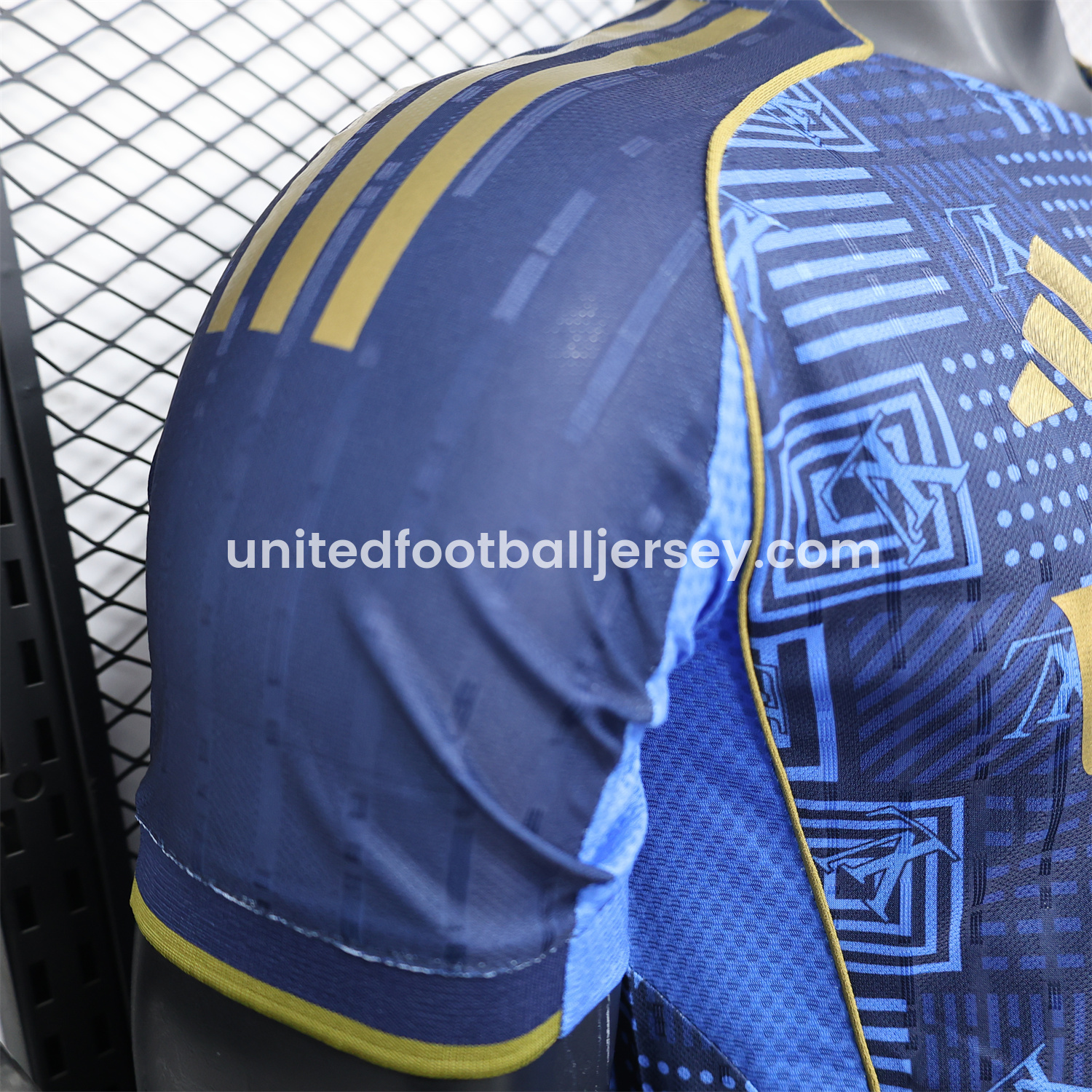 unitedfutballjersey-Real Madrid 25-26 Blue Gold Special Edition Jersey - Player Version