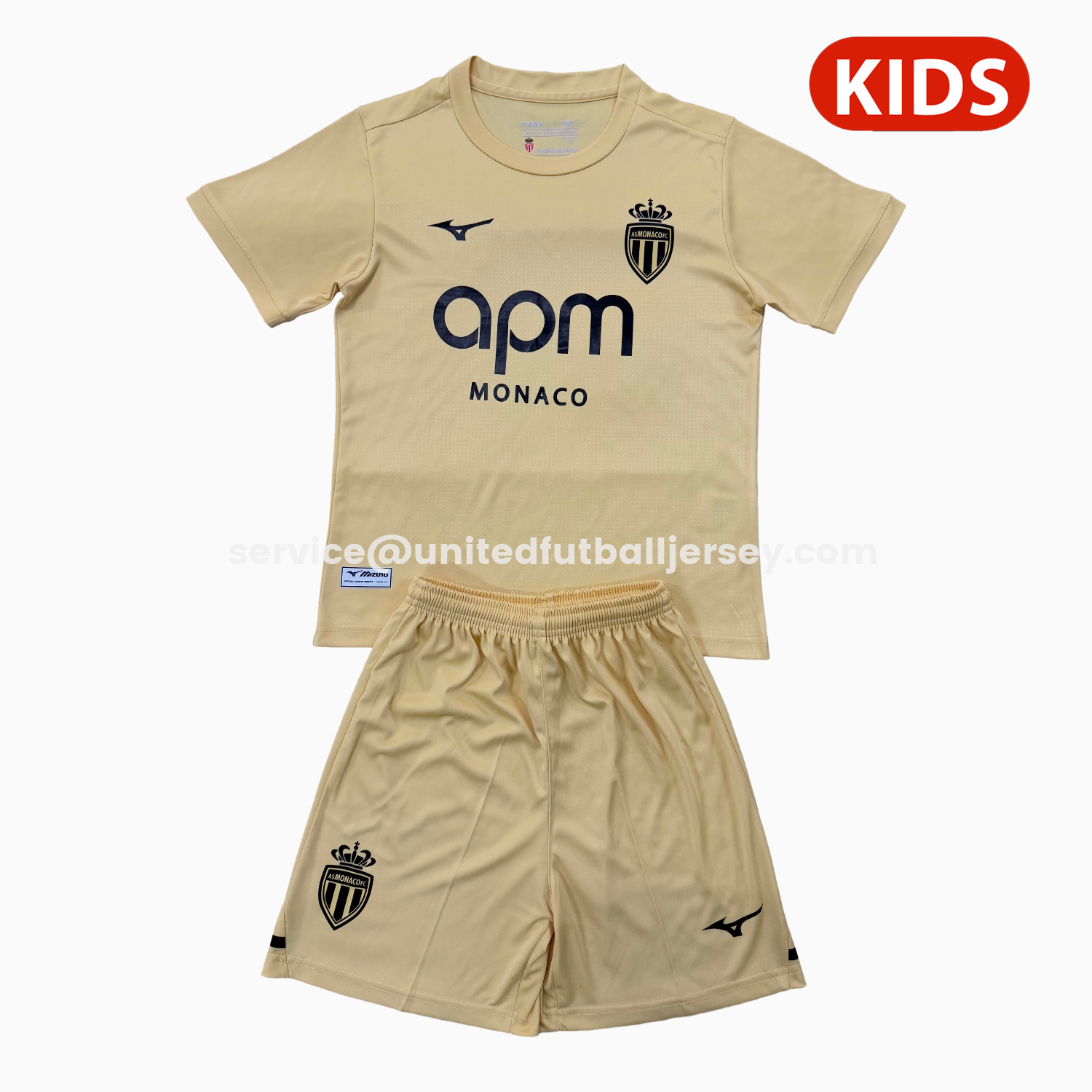 unitedfutballjersey-AS Monaco 25-26 Third Kids Kit