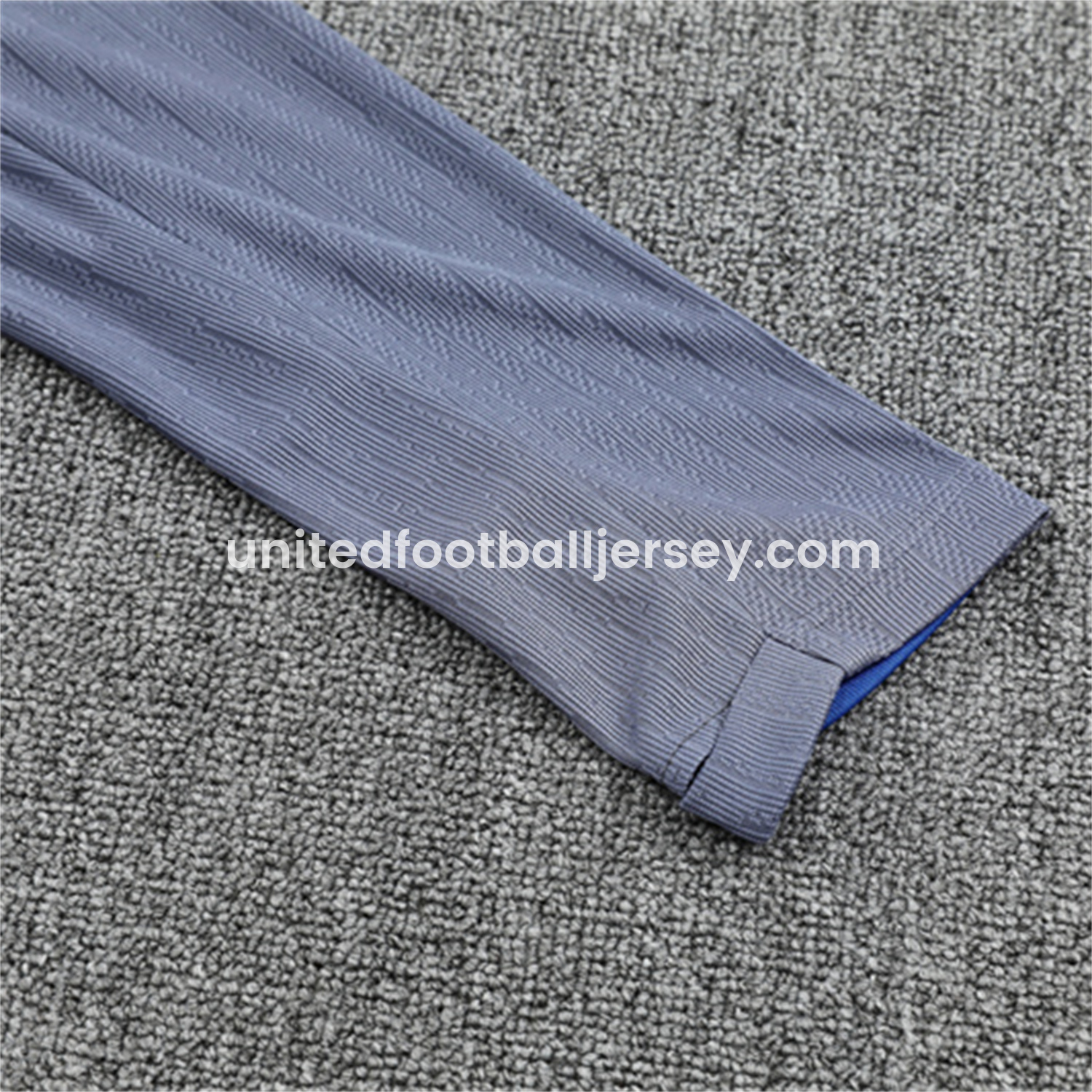 unitedfutballjersey-Paris Saint-Germain PSG 25-26 Long Sleeves Training Set - Royal Blue Gray Sleeves Top & Royal Blue Pants