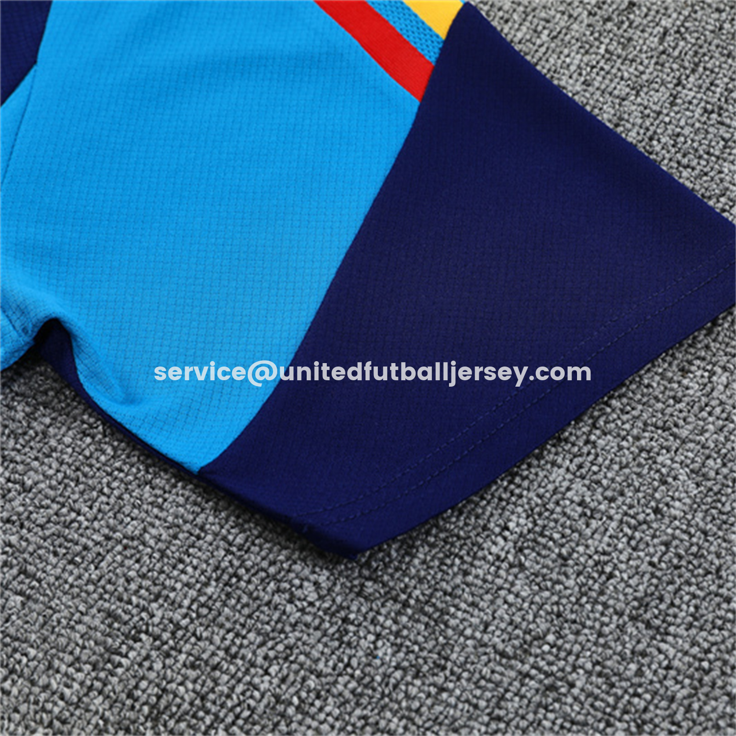 unitedfutballjersey-Spain 2026 Kids Short-Sleeve Training Set - Lake Blue Top & Shorts