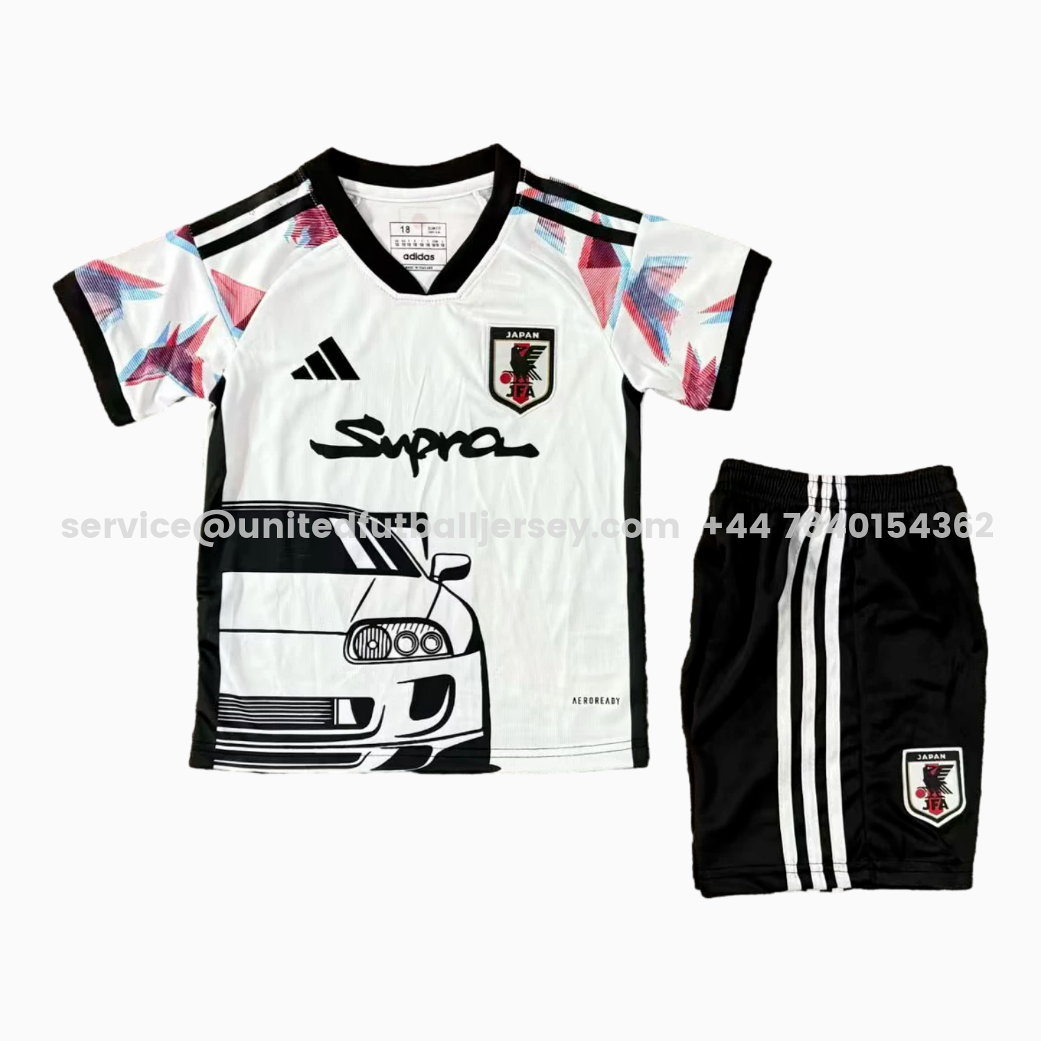 unitedfutballjersey-Japan 25-26 Black Car White Special Kids Kit