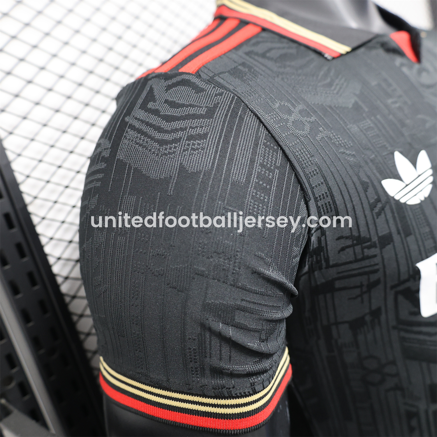 unitedfutballjersey-Arsenal 25-26 Black POLO Throwback Trefoil Jersey - Player Version