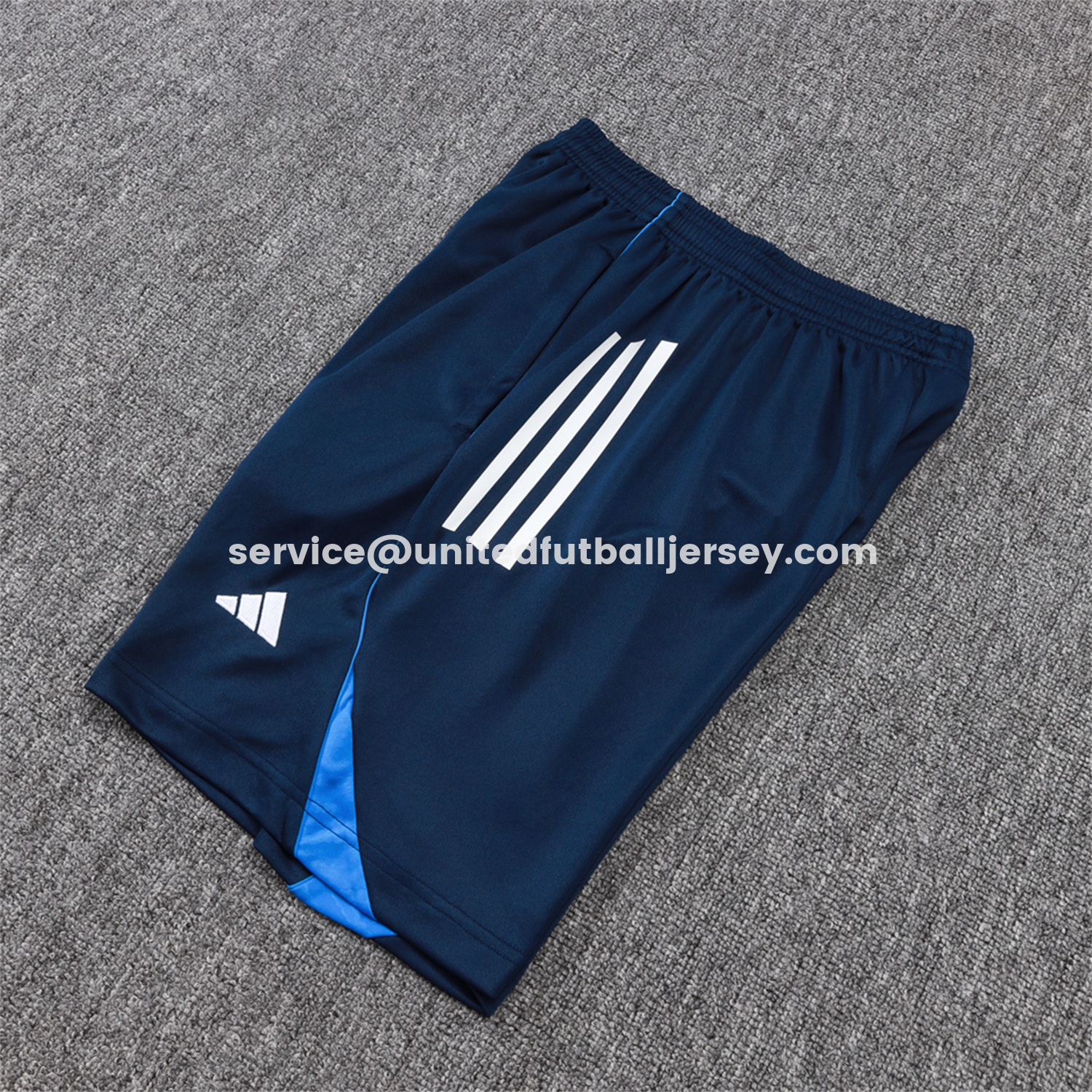 unitedfutballjersey-Real Madrid 25-26 Short-Sleeve Training Set - Royal Blue Vest & Shorts
