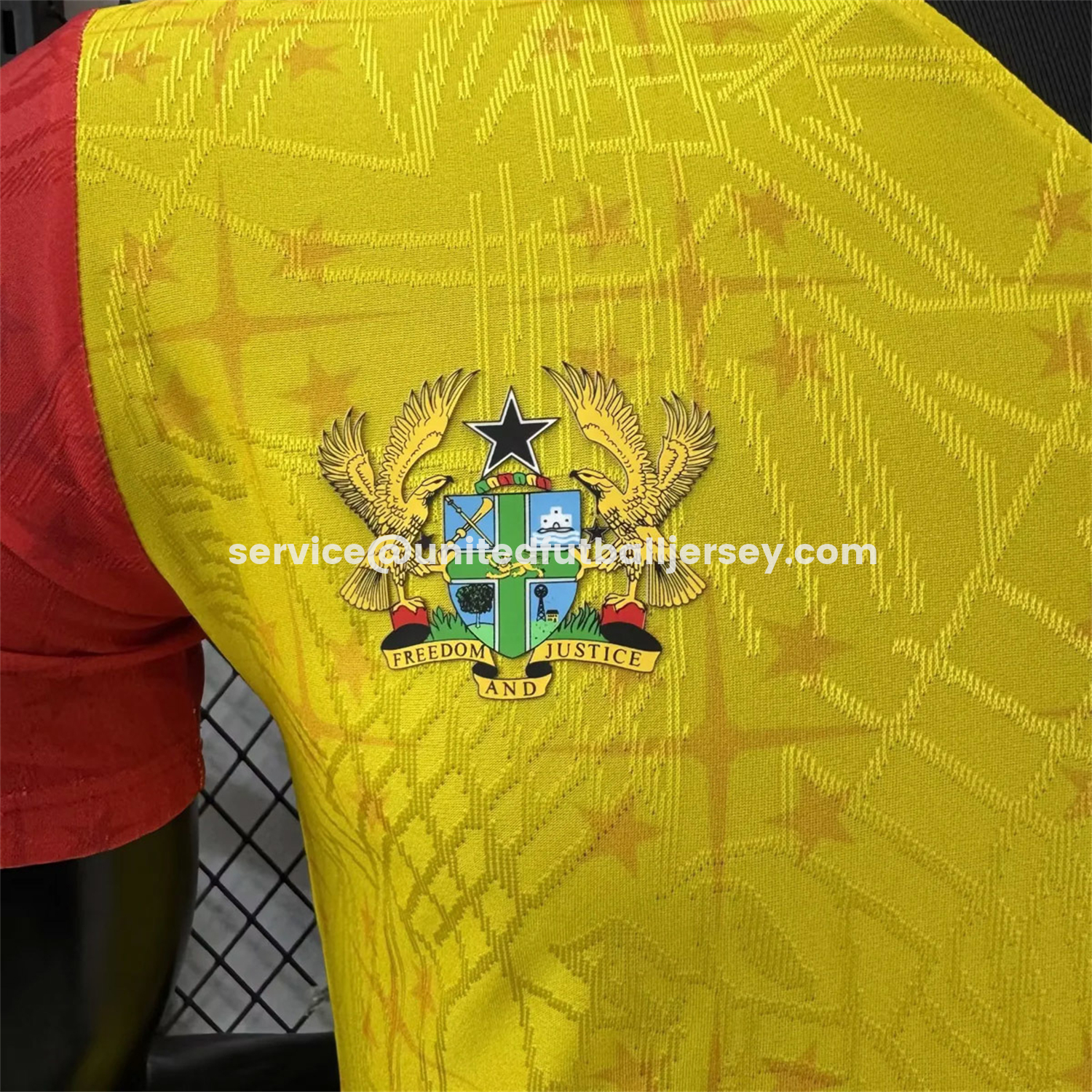 unitedfutballjersey-Ghana 2026 Coat Of Arms Yellow Special Jersey - Player Version