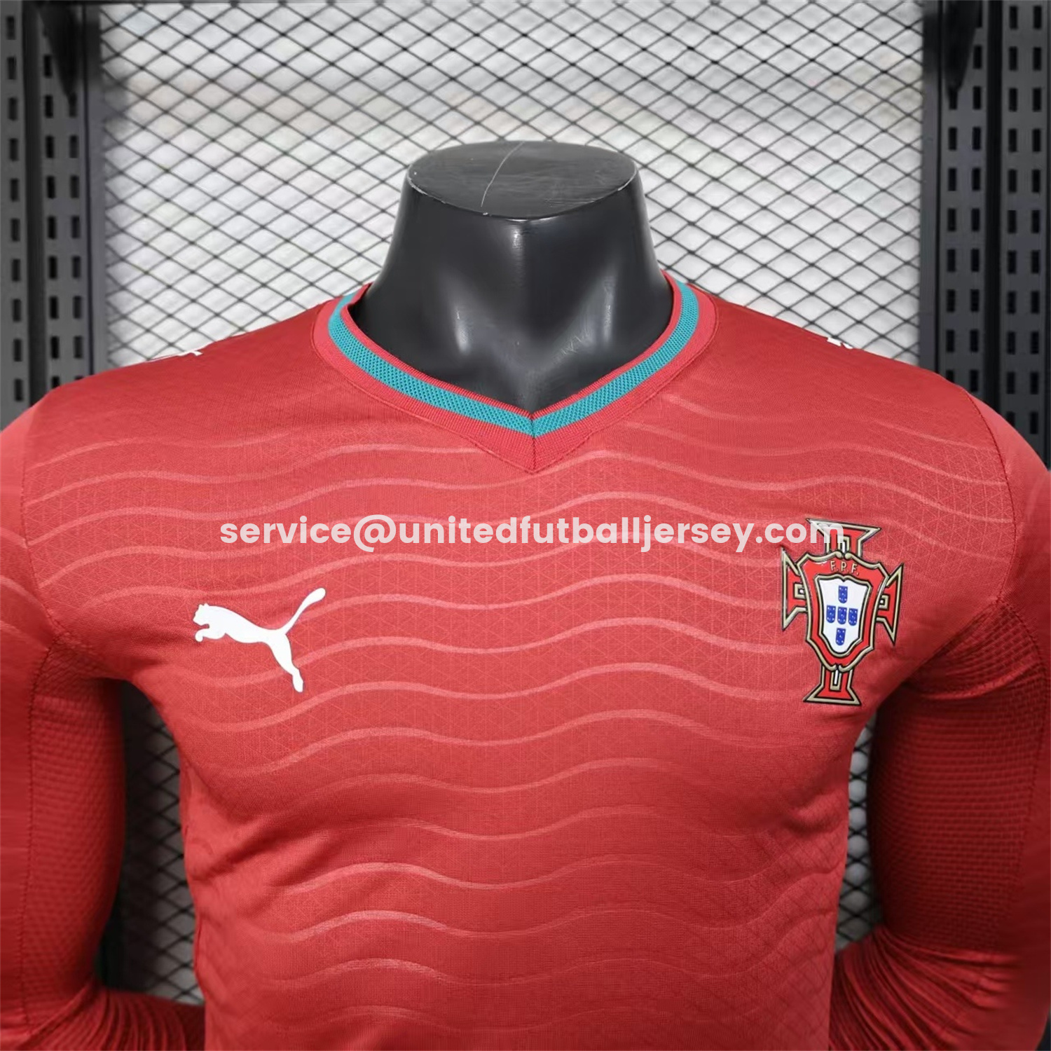 unitedfutballjersey-Portugal 2026 Home Long Sleeves Jersey - Player Version