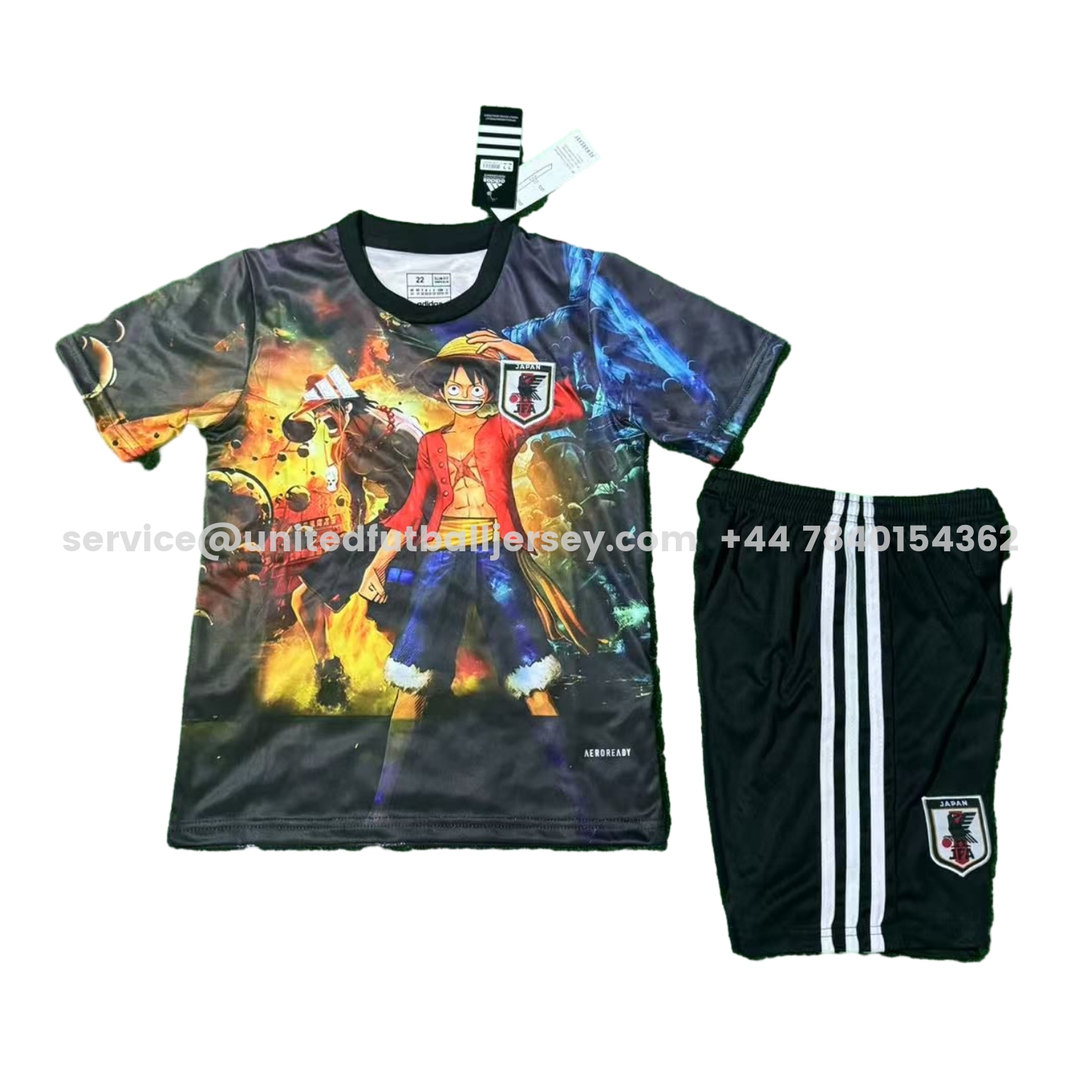 unitedfutballjersey-Japan 25-26 Luffy And Ace Black Special Kids Kit