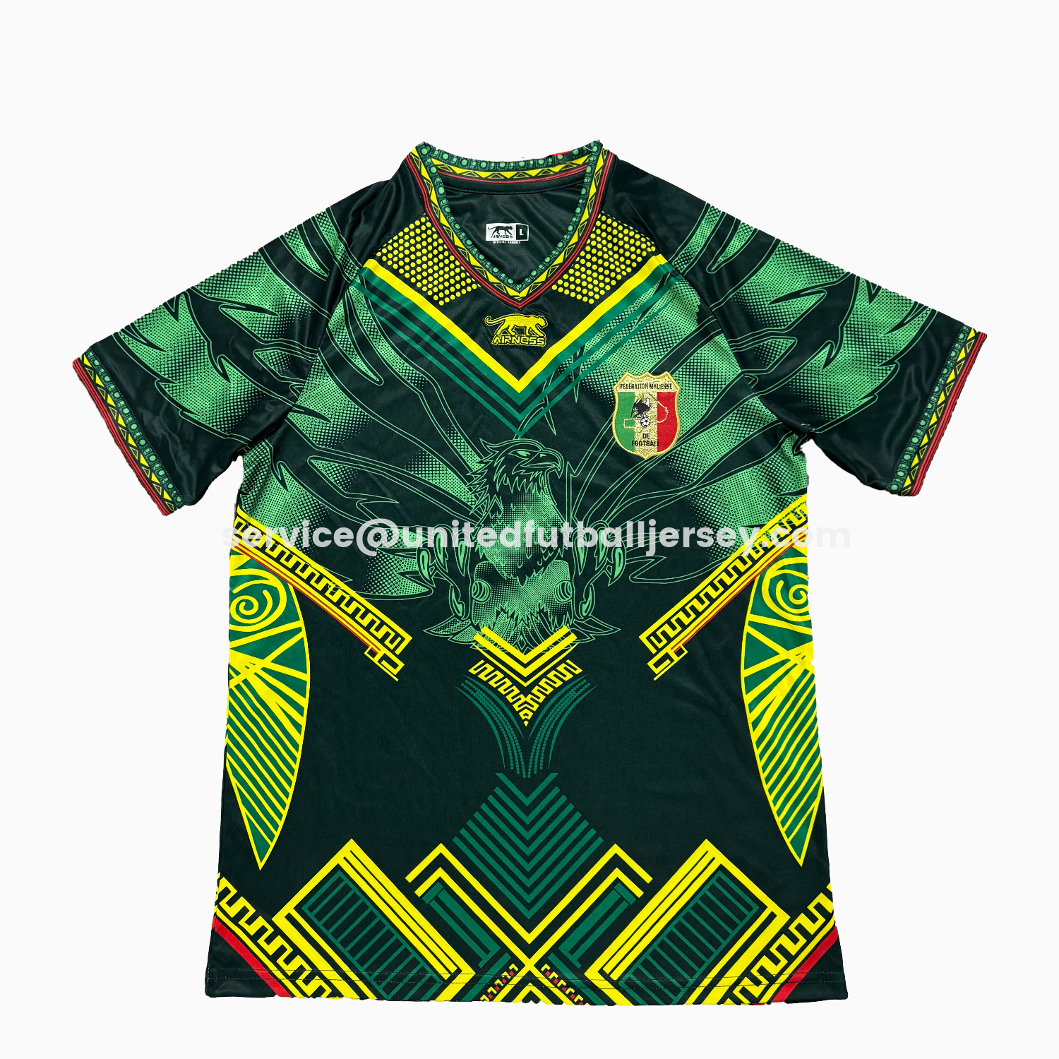 unitedfutballjersey-Mali 2026 Eagle Black Green Jersey - Fans Version