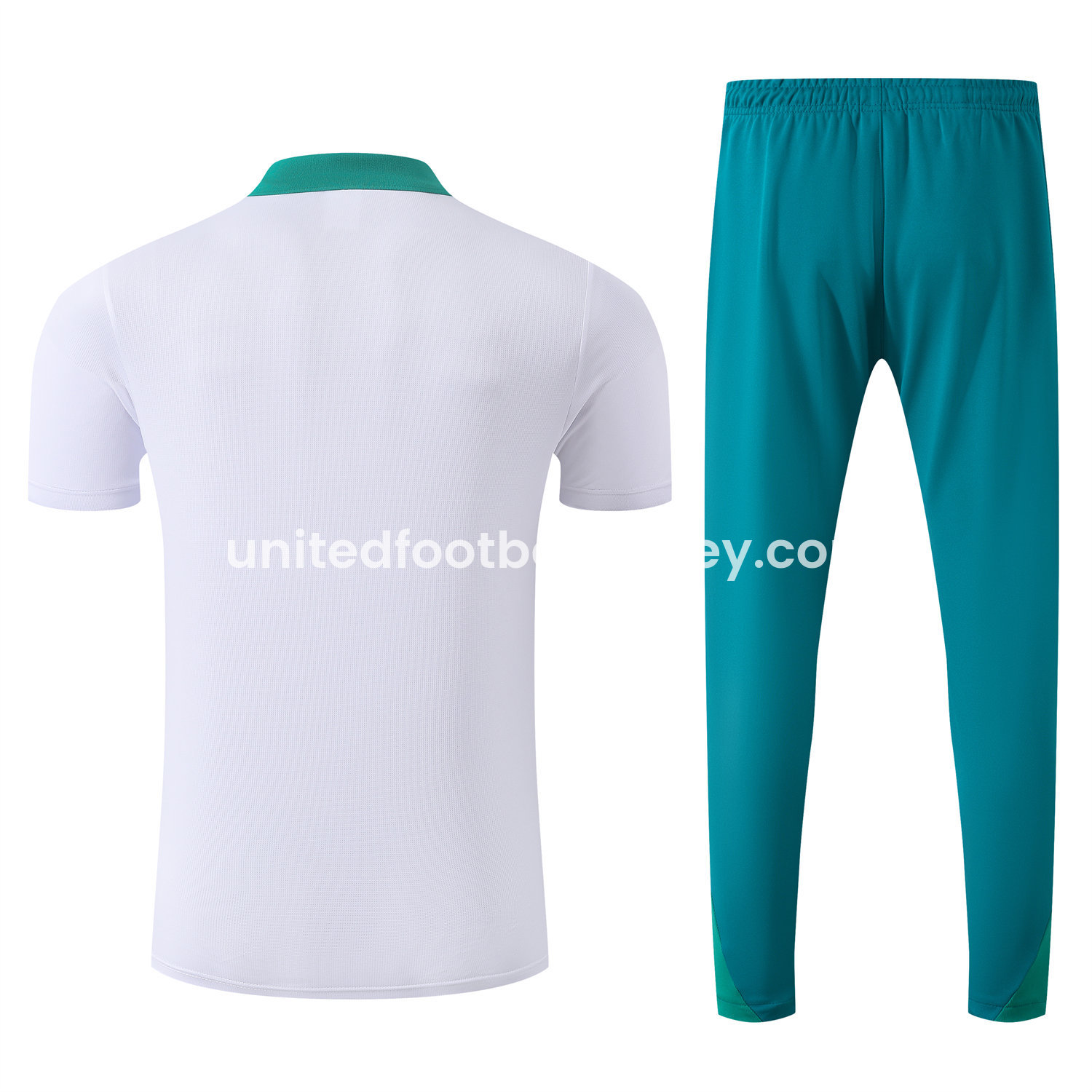 unitedfutballjersey-Portugal 25-26 POLO Short-Sleeve Training Set - White Top and Blue Pants