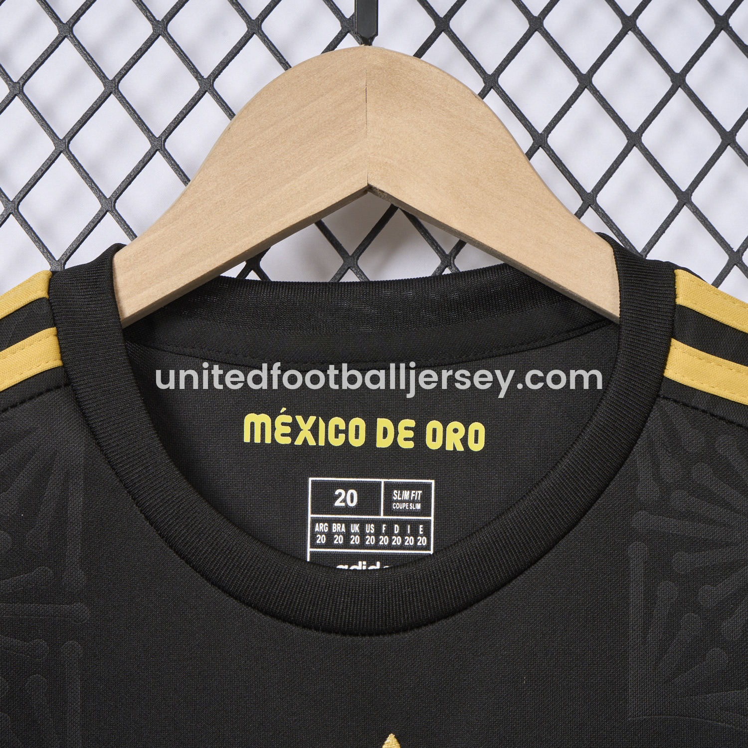 unitedfutballjersey-Mexico 2025 Gold Cup Black Kids Kit