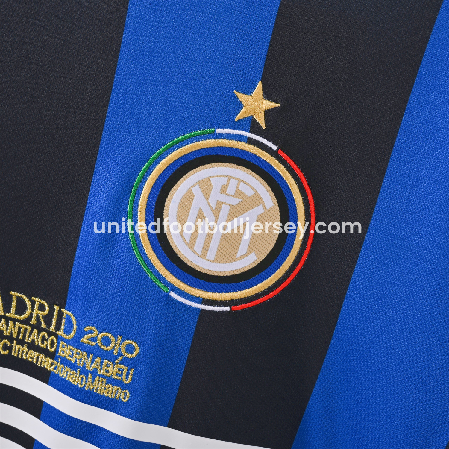 unitedfutballjersey-Retro Inter Milan 09-10 Home Long Sleeves Jersey - Champions League Final