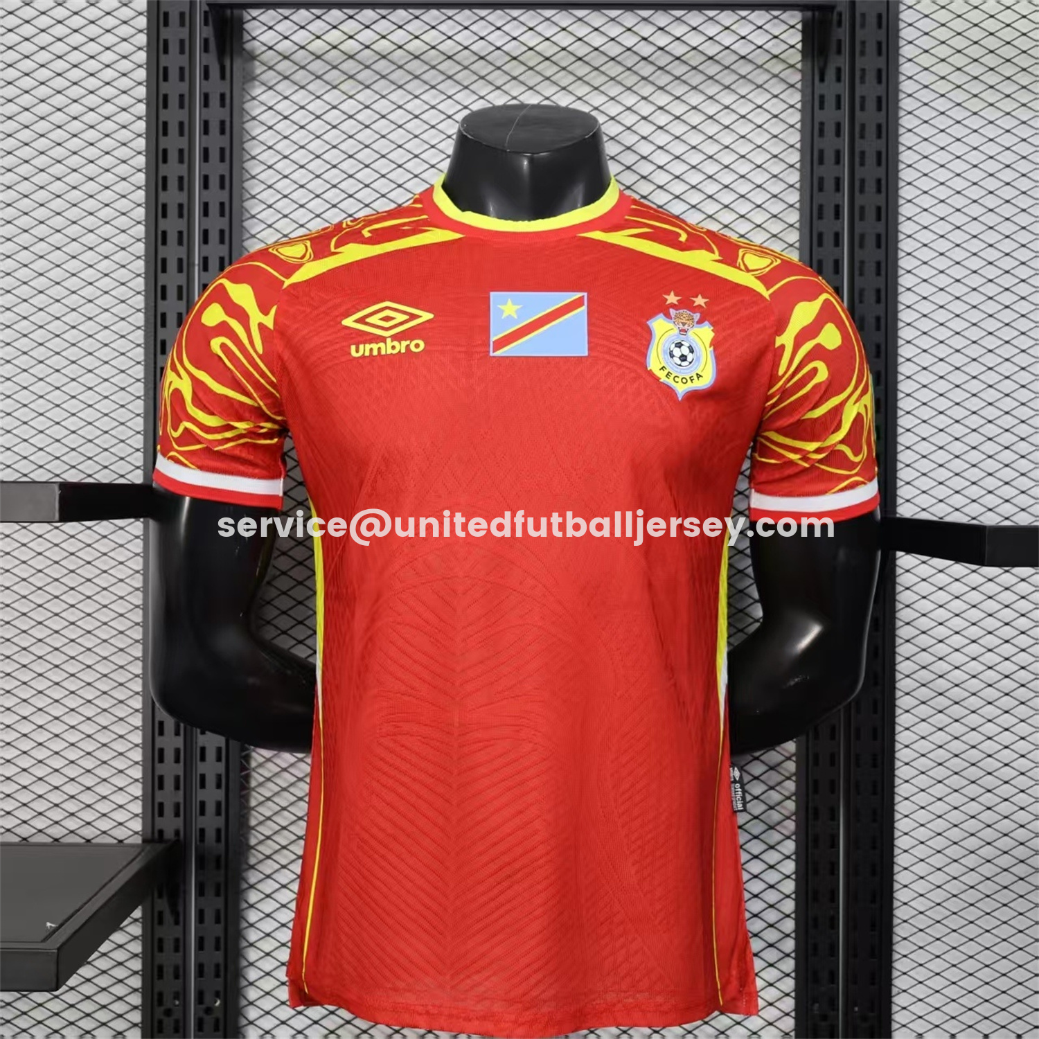 unitedfutballjersey-Congo 2026 Third Red Jersey - Player Version