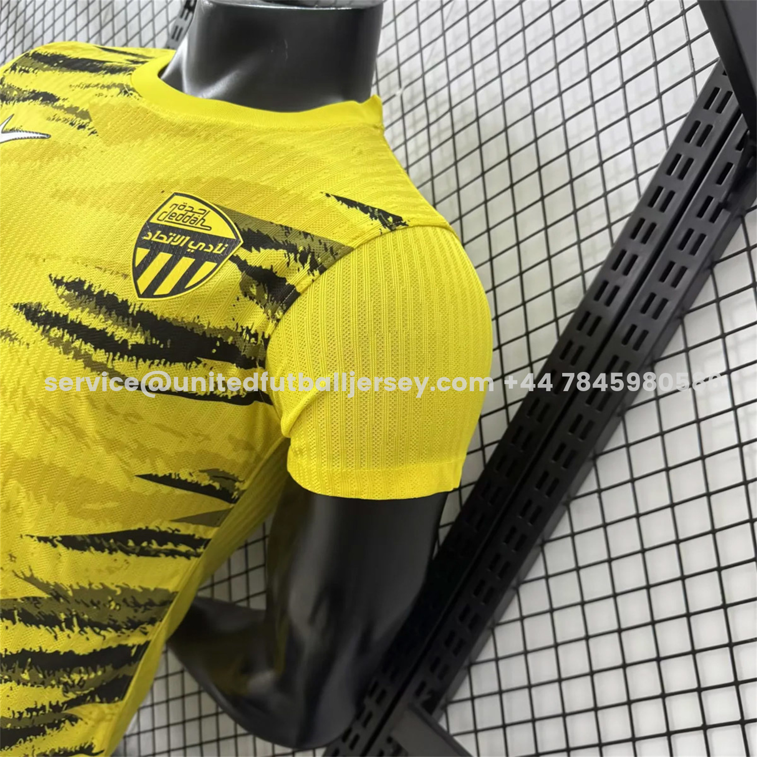 unitedfutballjersey-Al Ittihad Jeddah United 25-26 Pre-Match Yellow Jersey - Player Version