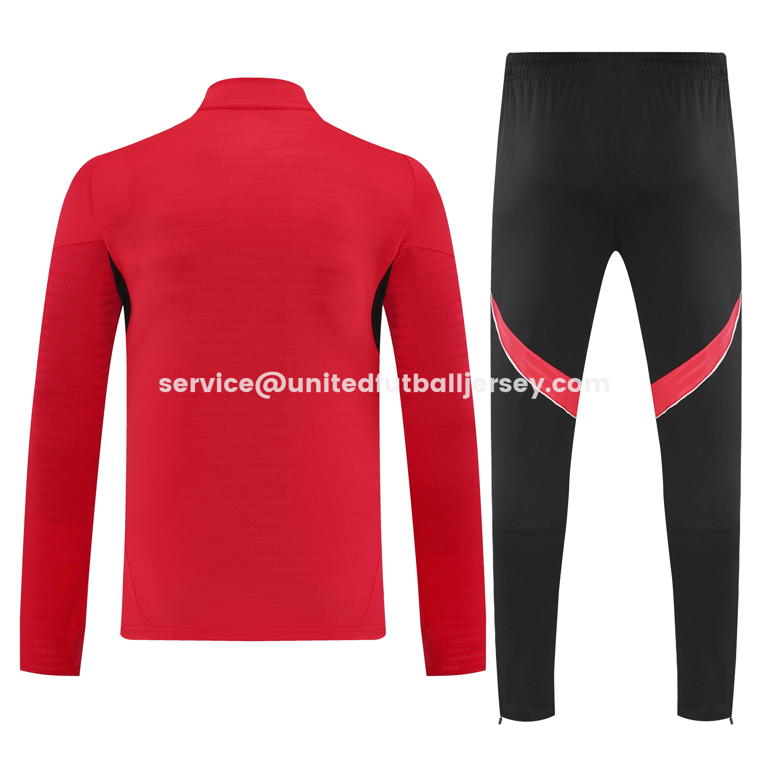 unitedfutballjersey-River Plate 25-26 Long Sleeves Training Set - Red Top & Black Pants