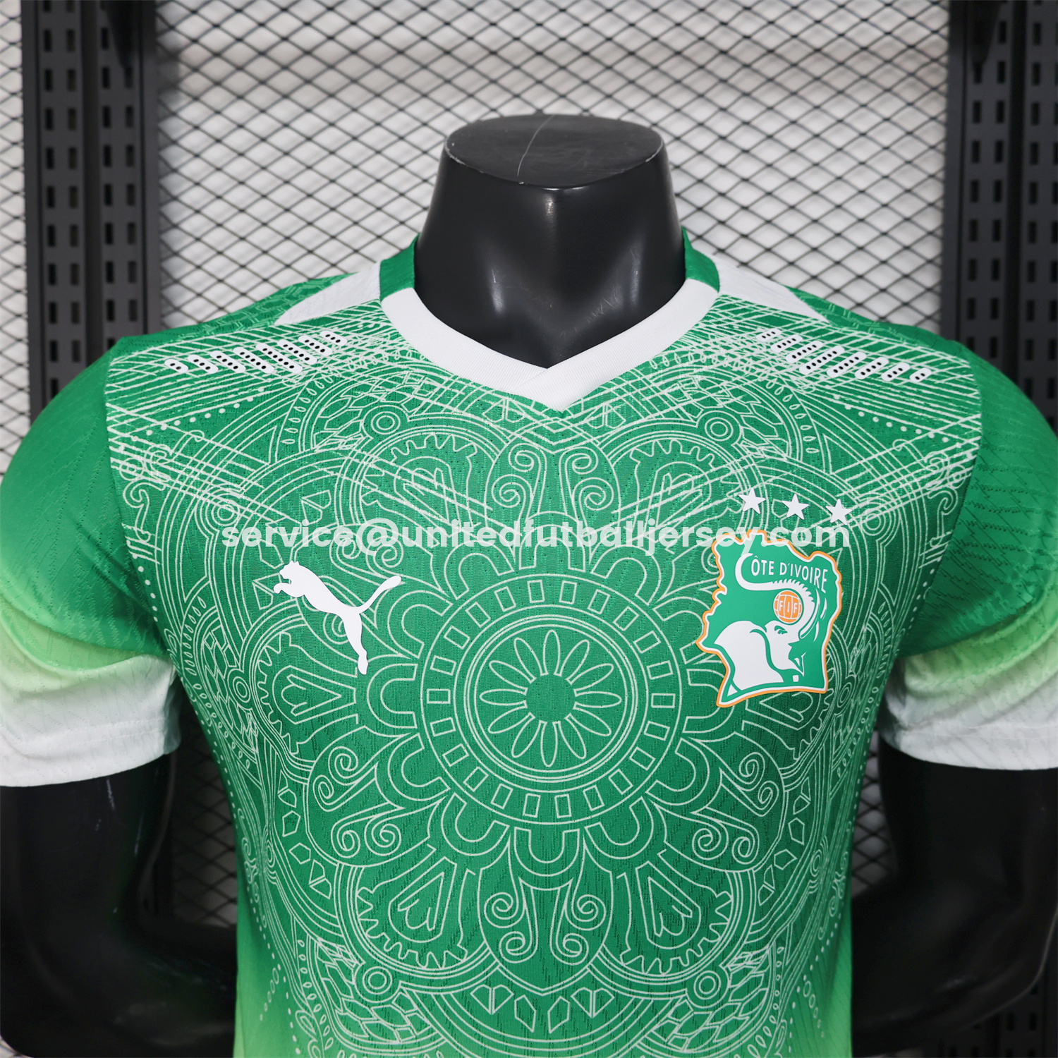 unitedfutballjersey-Ivory Coast 2026 Green And White Special Jersey - Player Version