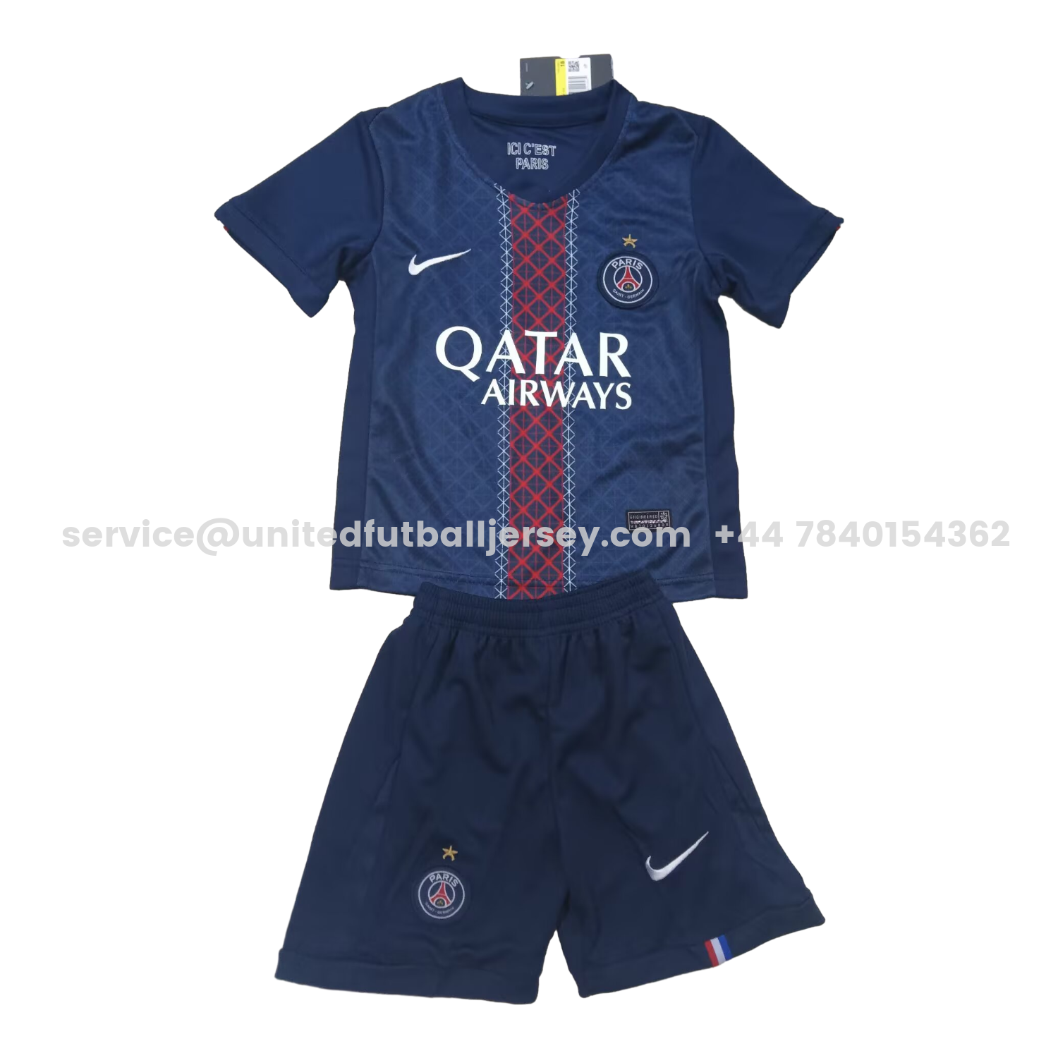 unitedfutballjersey-Paris Saint-Germain PSG 25-26 Champions League Commemorative Edition Kids Kit
