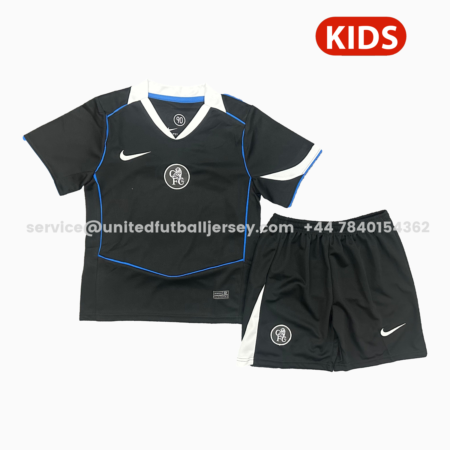 unitedfutballjersey-C.H.E.L.S.E.A 25-26 Third Unsponsored Kids Kit