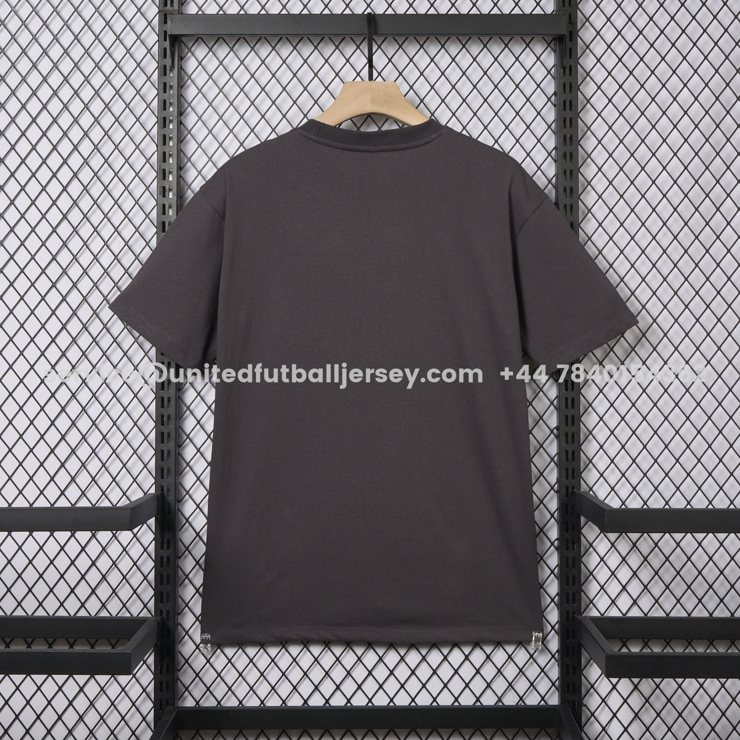 unitedfutballjersey-Barcelona x Travis Scott 24-25 Football Eagle Pattern Dark Grey T-shirt