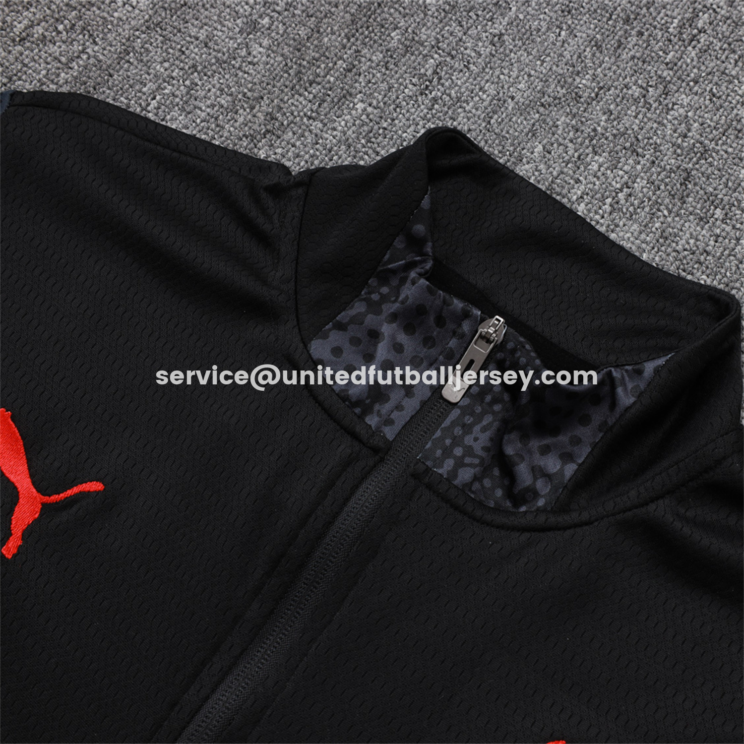 unitedfutballjersey-AC Milan 25-26 Jacket Training Tracksuit - Little Devil Black top & Pants