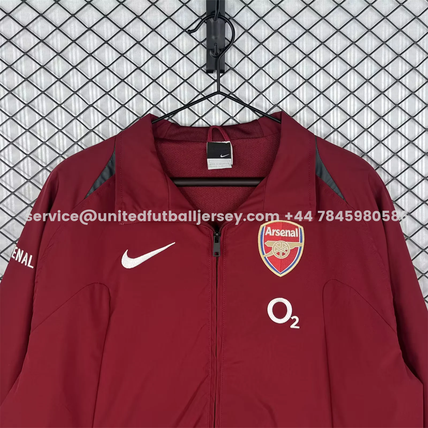 unitedfutballjersey-Retro Arsenal 2005-06 Home Windbreaker Jacket - Red
